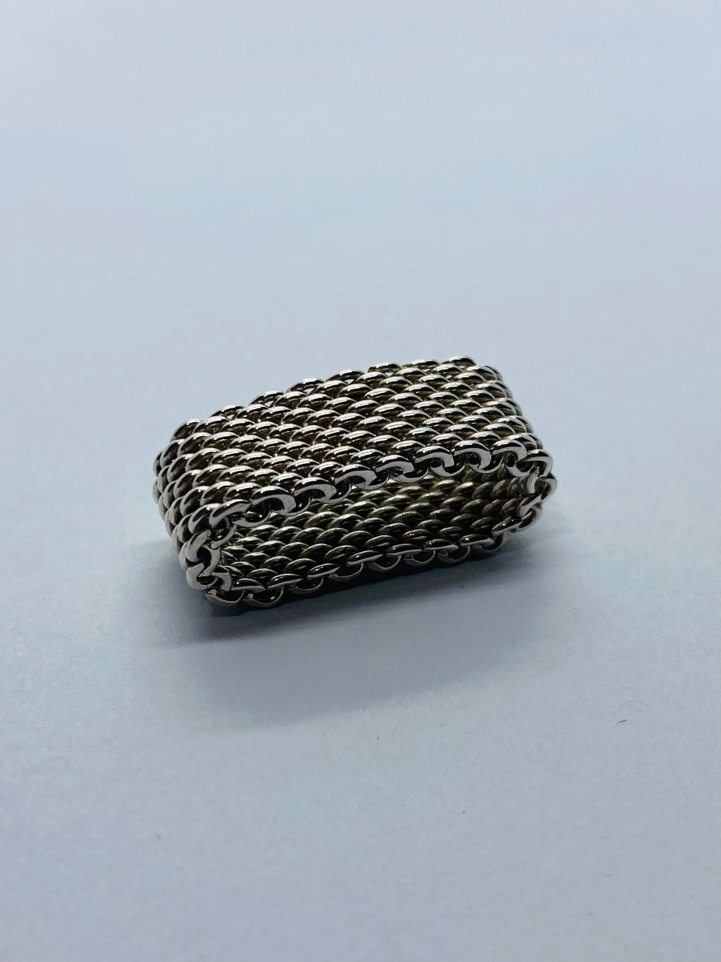 Tiffany & Co Somerset Mesh Sterling Silver 925 Band Ring Size 6.25