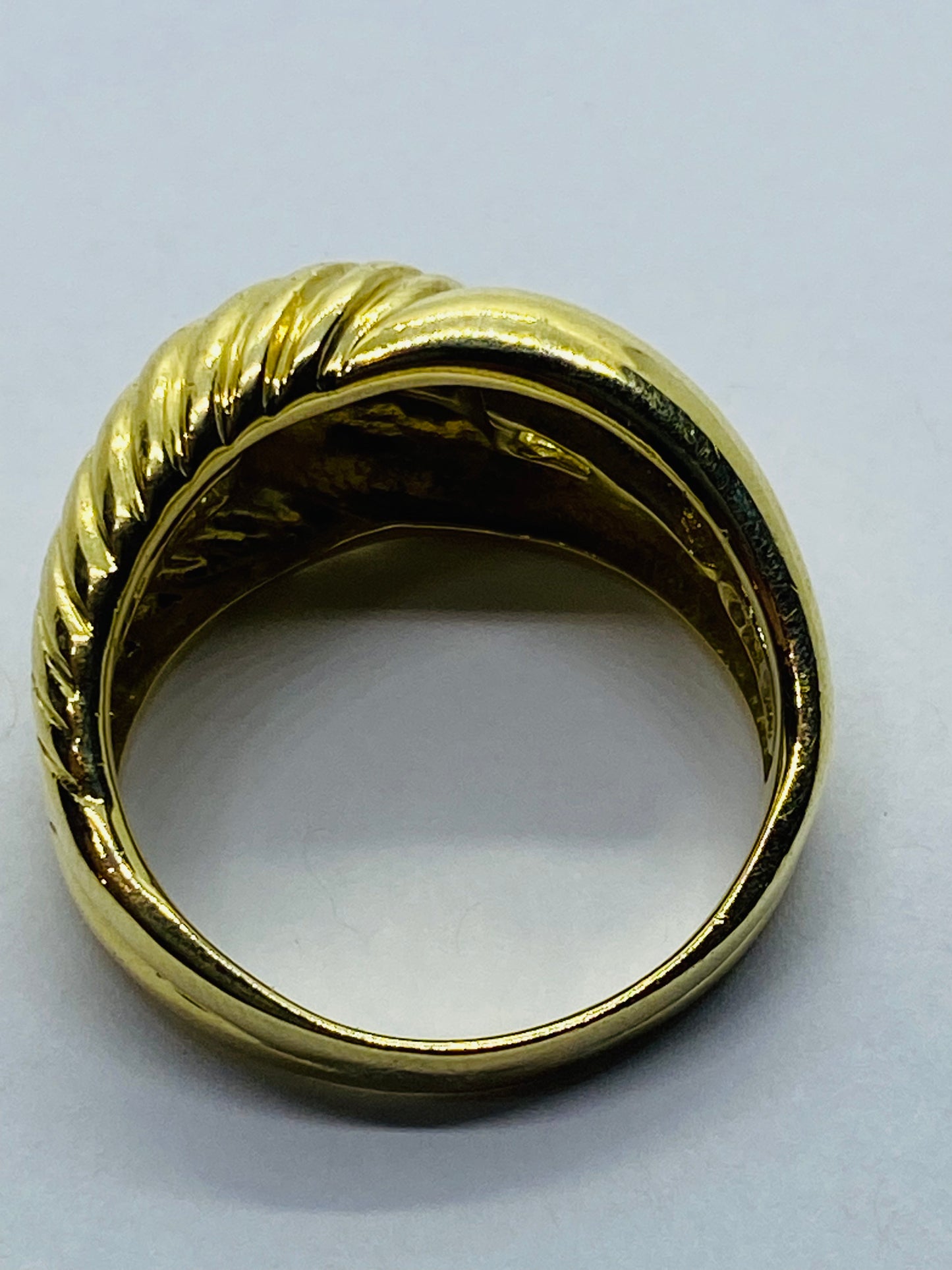 Rare David Yurman Labyrinth Solid 18K Yellow Gold Ring Size 8.75 SOLID 18k 750