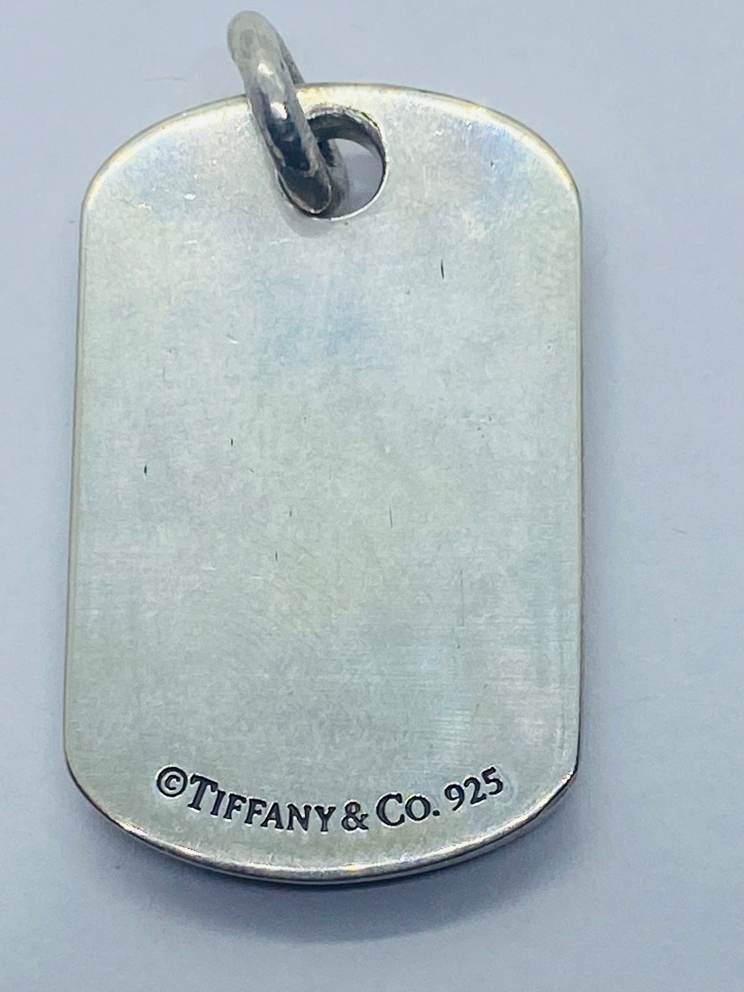 Tiffany & Co 1837 Dog Tag Charm Sterling Silver