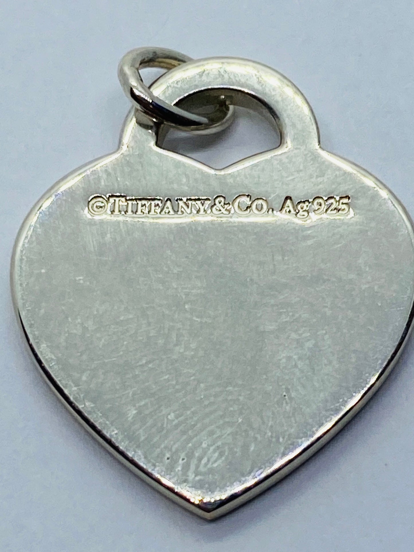 Please Return To Tiffany & Co. NYC Pink Enamel Heart Sterling Silver Pendant