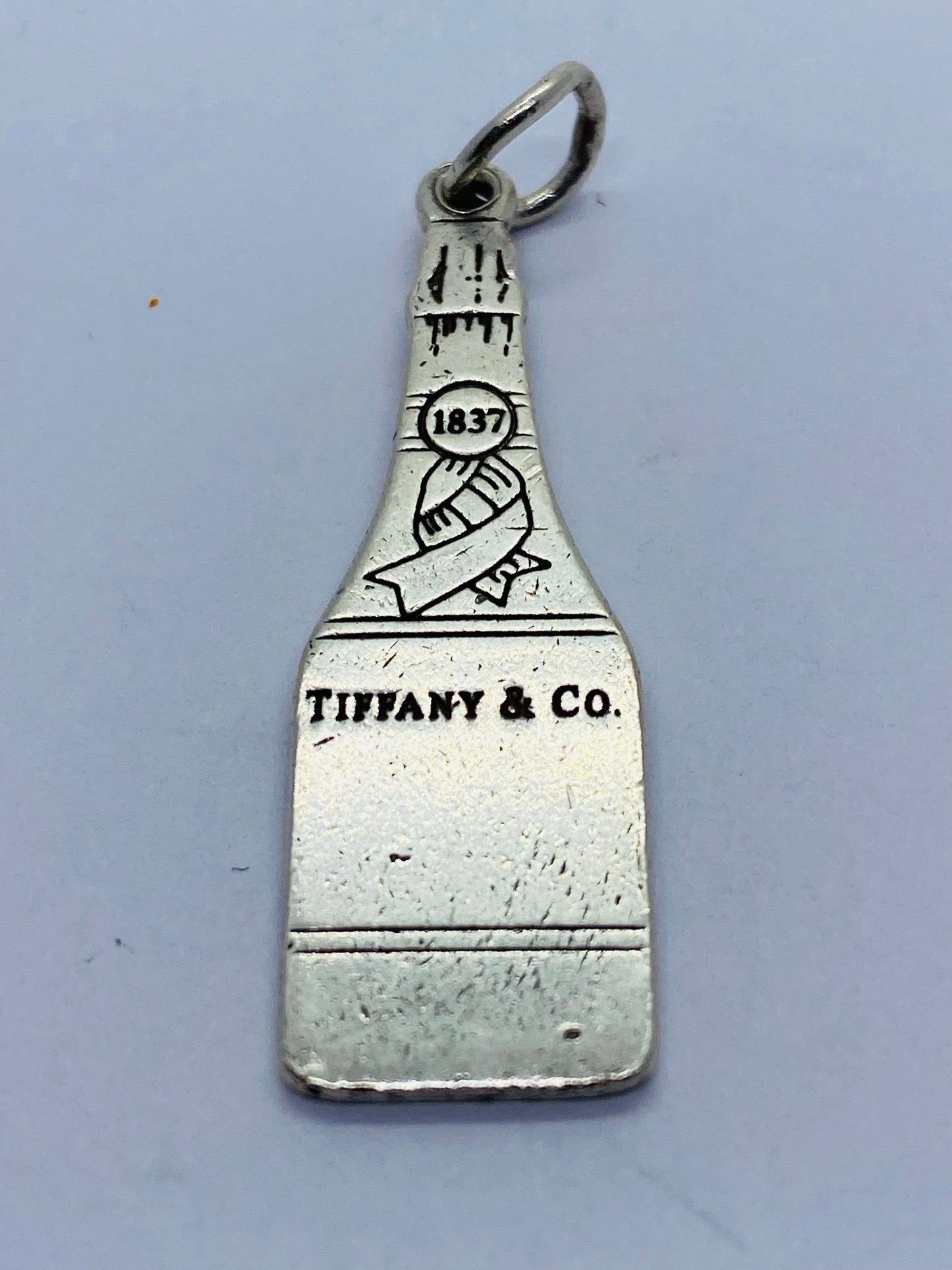Tiffany & Co 1837 Champagne Bottle Pendant or Charm in Sterling Silver