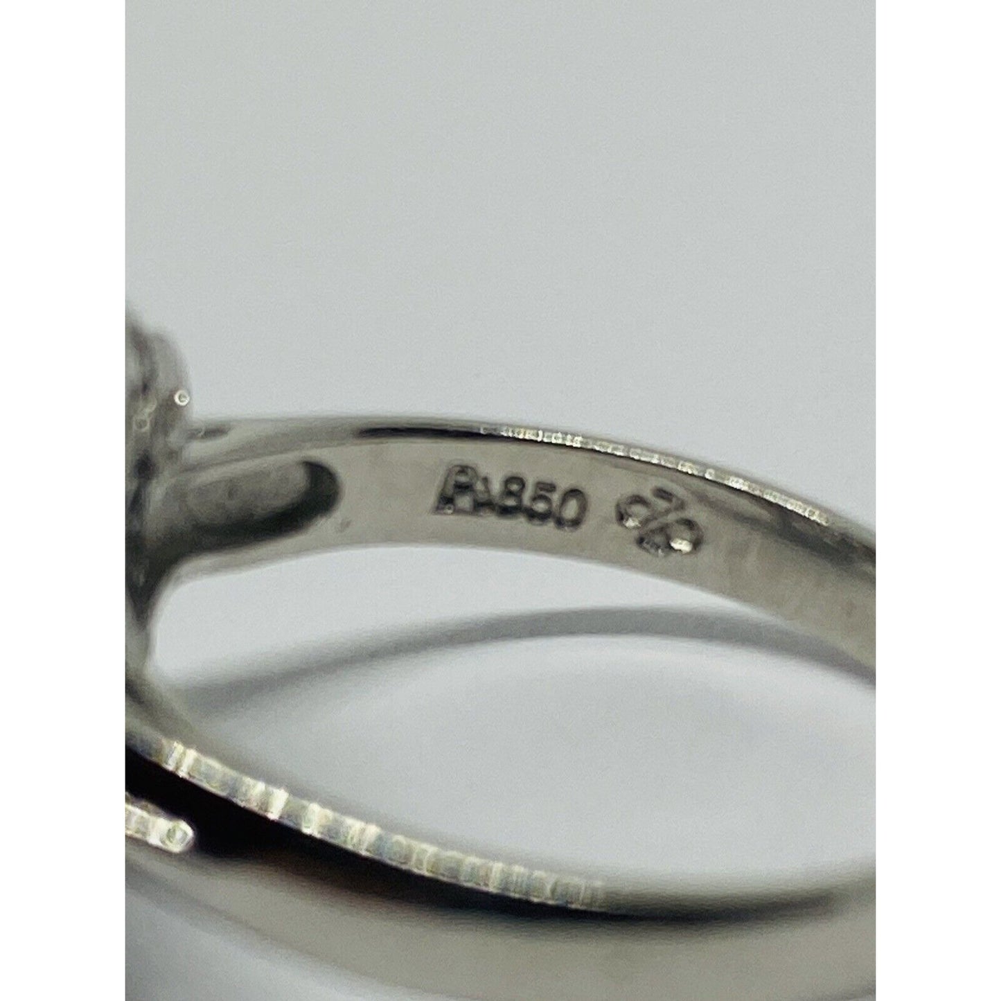 Solid Platinum 850 Solitaire Aquamarine Diamond Ring 2.02 TCW Size 5