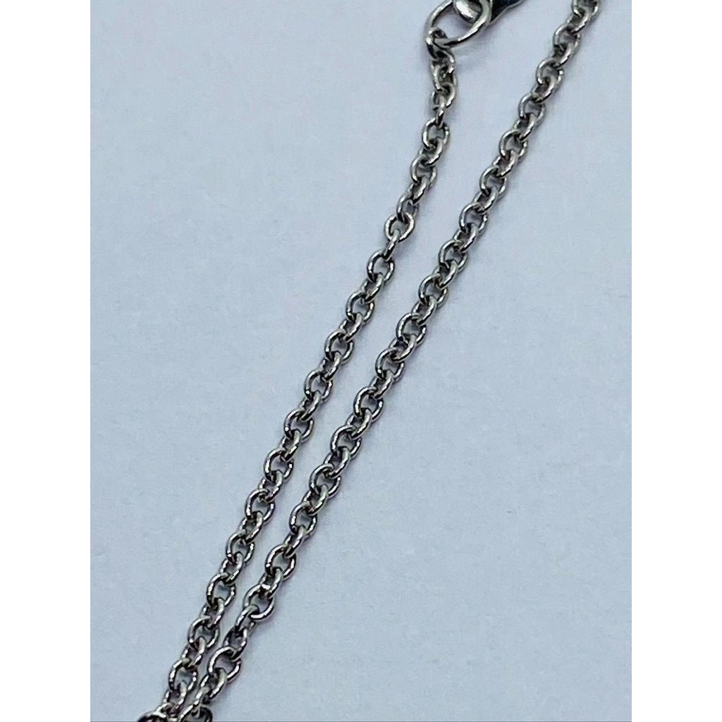 Tiffany & Co Pink Sapphire Diamond Platinum Necklace 16"
