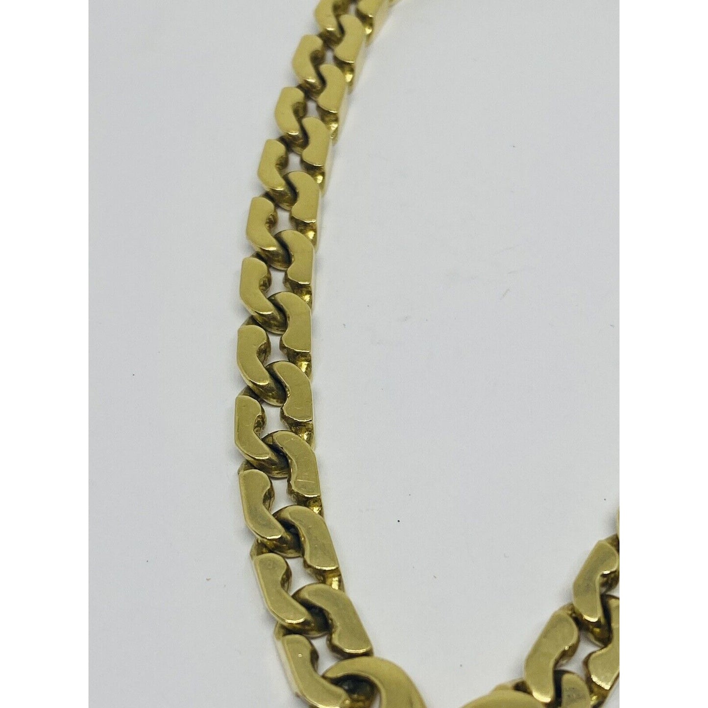 18K Solid Yellow Gold Unique link bracelet 8.75” 39.4 gram Pre owned