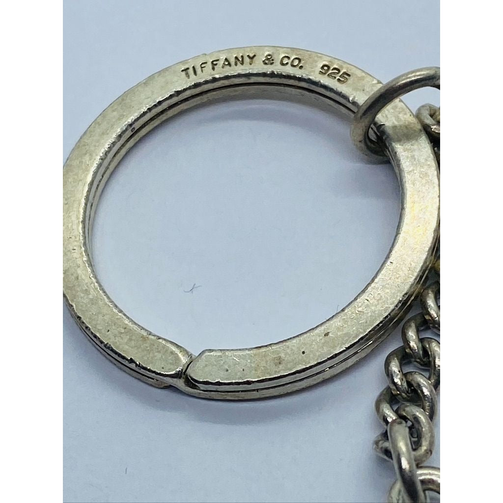 TIFFANY & Co Sterling Silver 925 Nautical Boat Flag Enamel Keychain READ