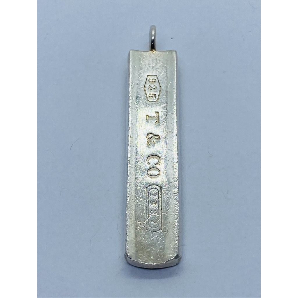 Tiffany & Co Sterling Silver 1837 Bar Pendant 42 x 8 MM