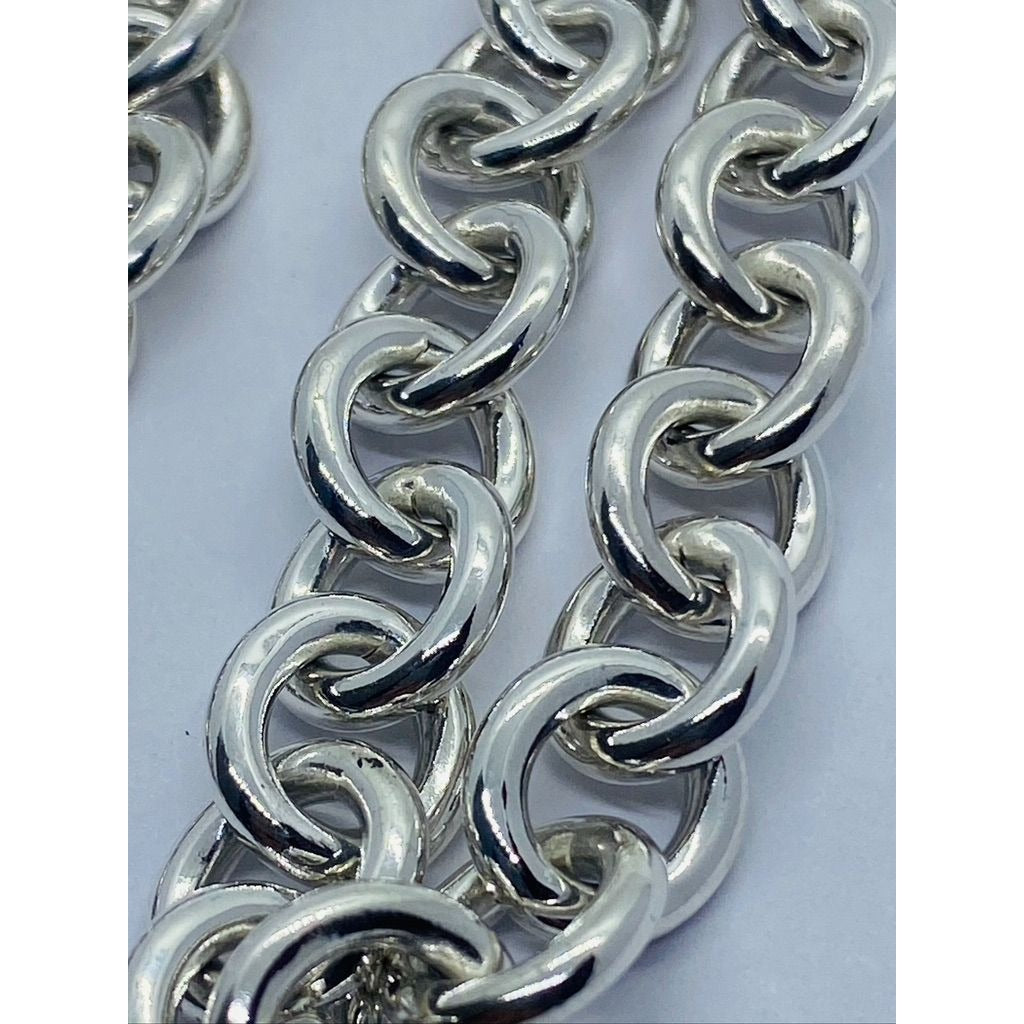 Tiffany & Co Sterling Silver Engravable Blank Heart Tag Necklace 16"