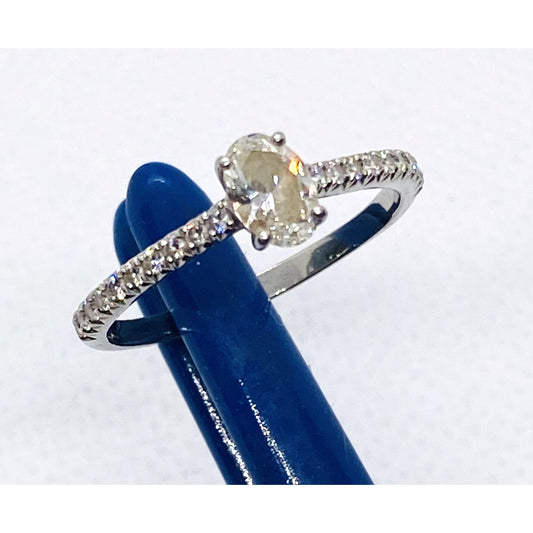 Tiffany & Co Platinum 950 Novo .60TCW Size 7.5 Oval Diamond