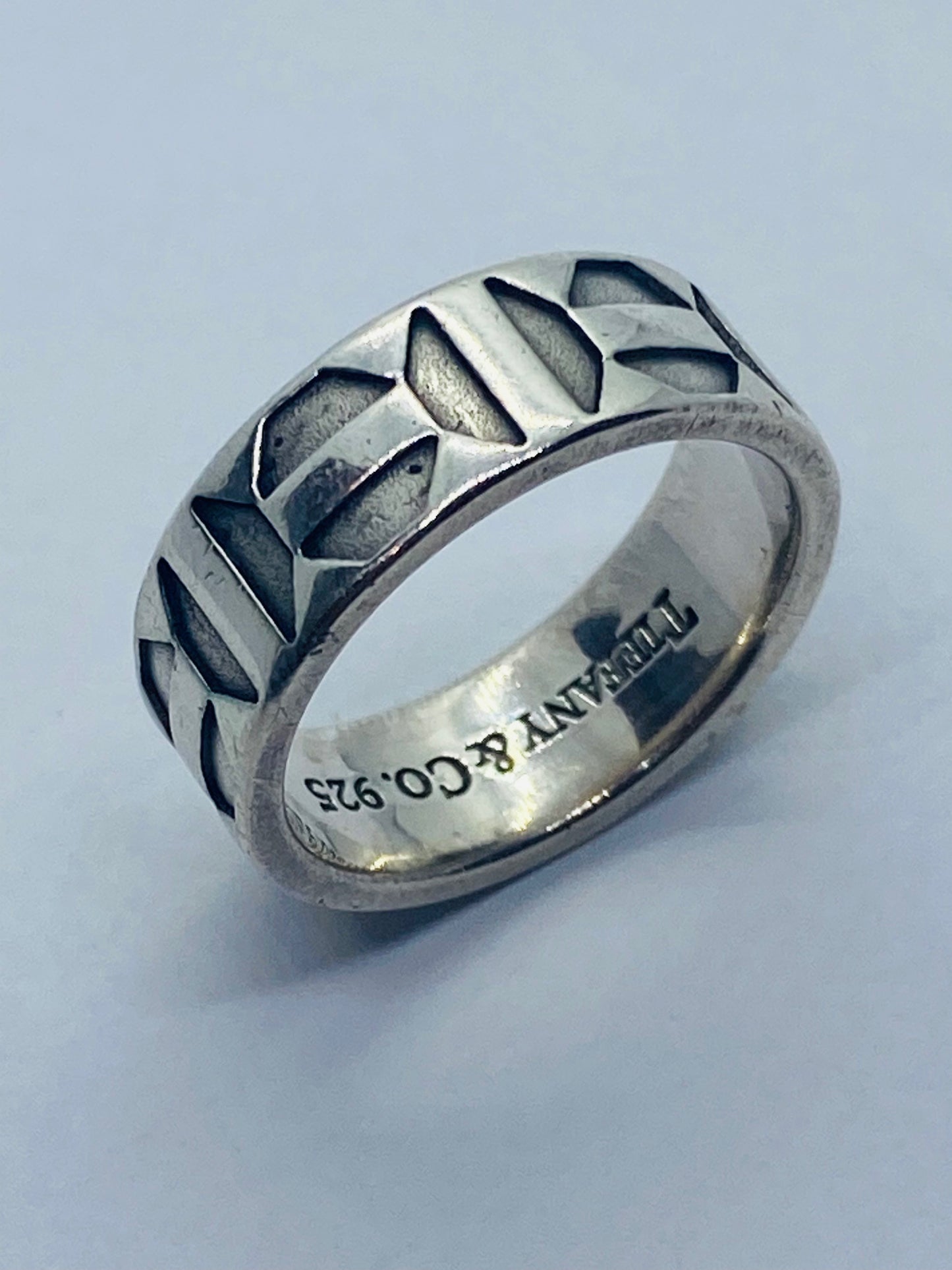 Tiffany & Co Sterling Silver Paloma Picasso Zellige Band Ring Size 6.5