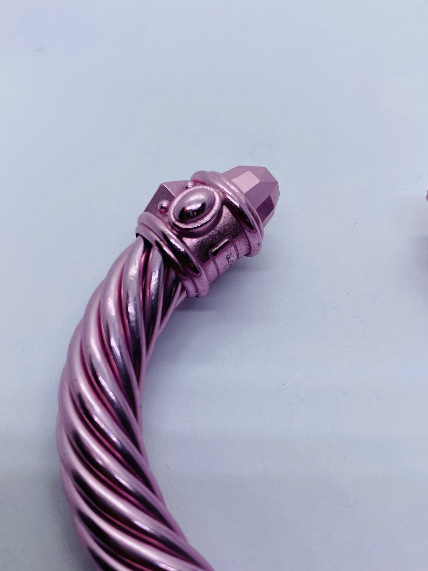 David Yurman Pink Aluminum Renaissance Bracelet 10mm 6.5”. Read