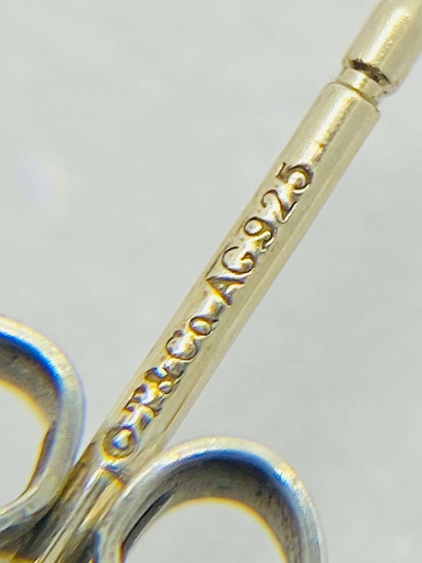 Vintage silver TIFFANY & CO. SMALL HOOPS 1837 earrings 3MM 18MM