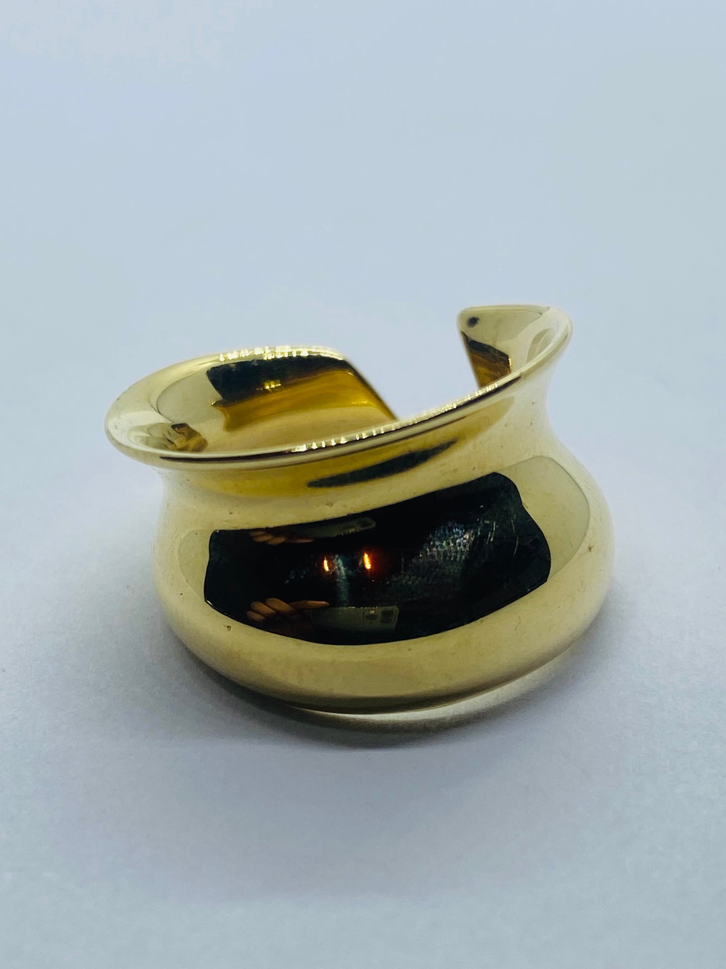 Tiffany & Co. Frank Gehry 18k Yellow Gold 750 Contour Size 6 Cuff Retired Pouch