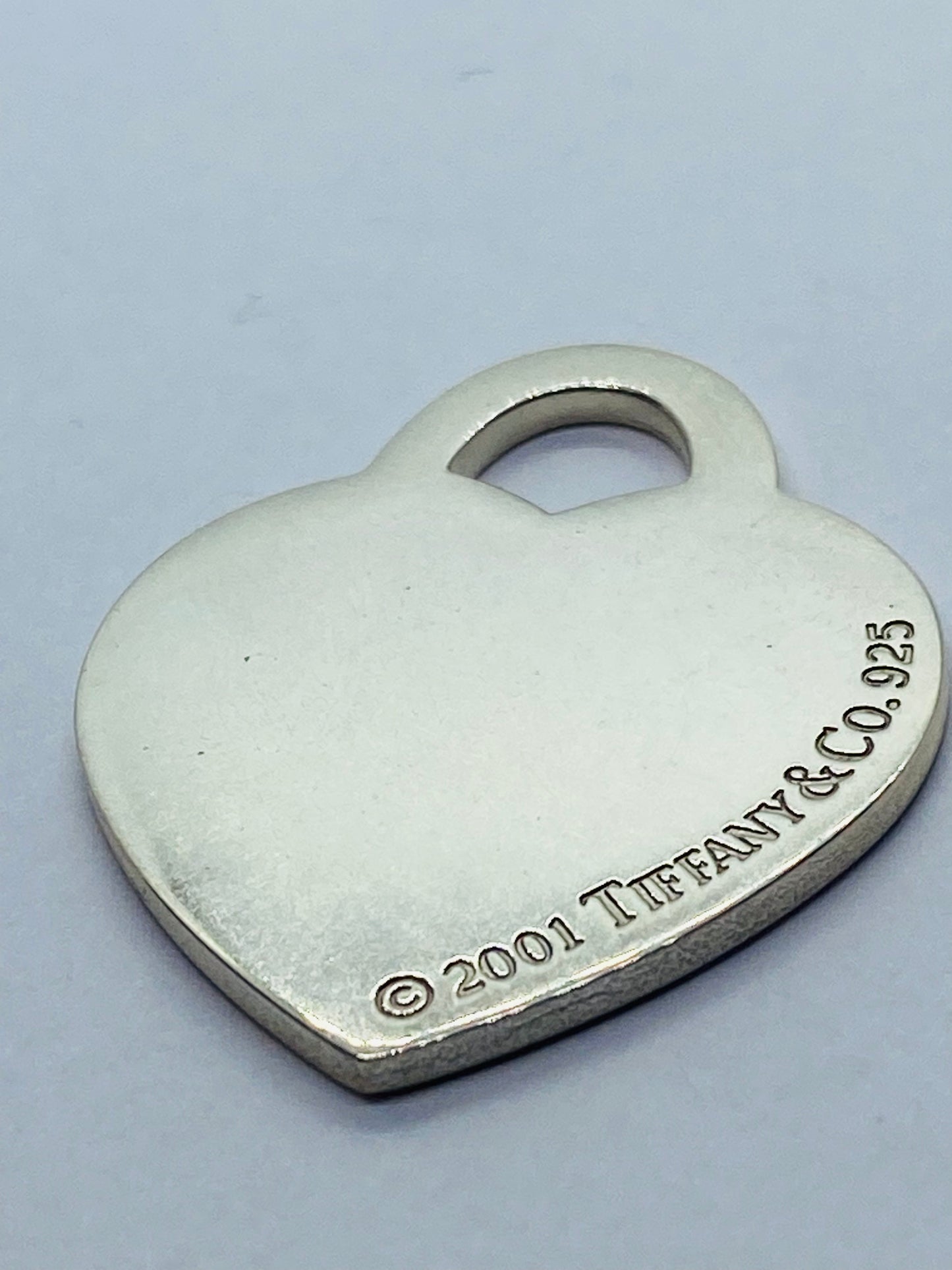 Tiffany & Co. Extra Large Heart Charm Jumbo Tag Pendant, Sterling Silver 31x26MM
