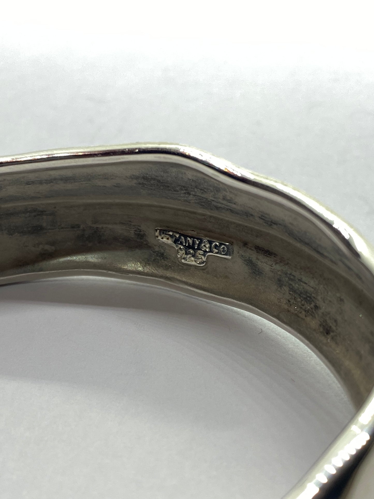 Tiffany & Co. Sterling Silver Nature Leaf Cuff Bangle Bracelet 925 6”