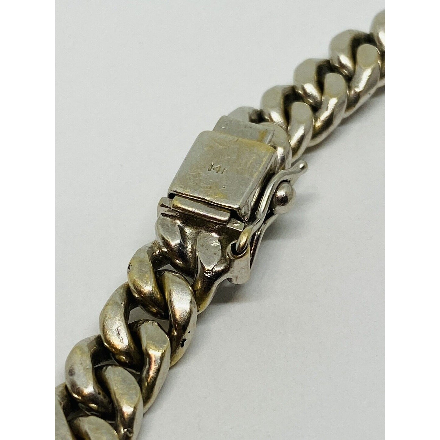 53.3 grams SOLID 14k GOLD CUBAN 8.5MM chain BRACELET 8.25”