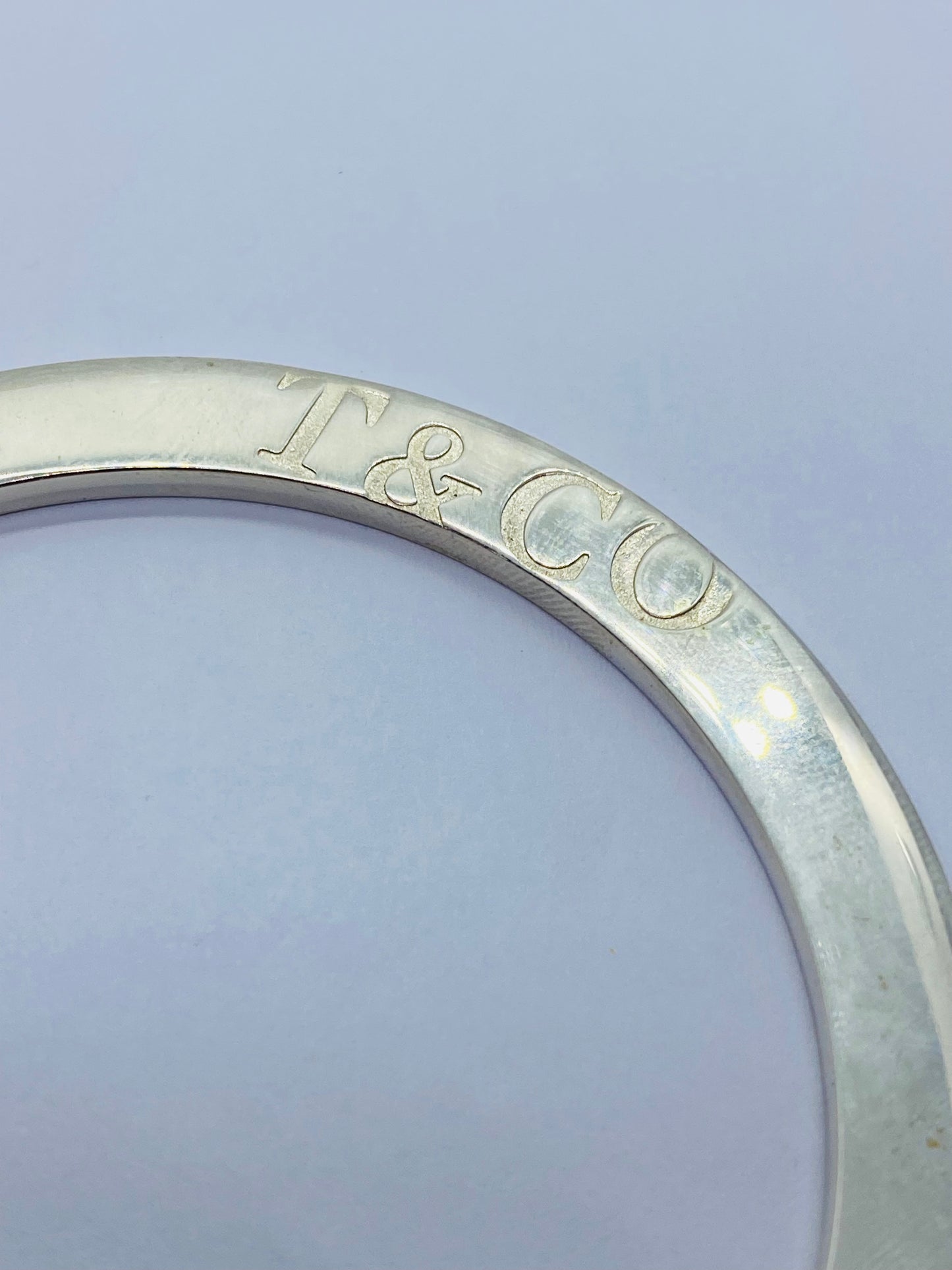 Tiffany & Co 1837 Sterling Silver 935 bracelet. RARE flat disk circle bangle