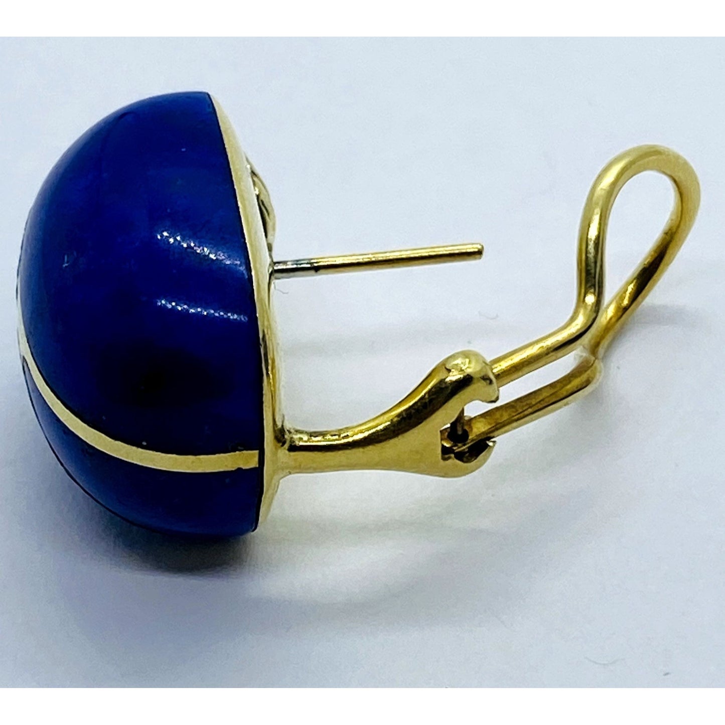 Tiffany & Co 18K Gold & Lapis Onyx Earrings by Angela Cummings