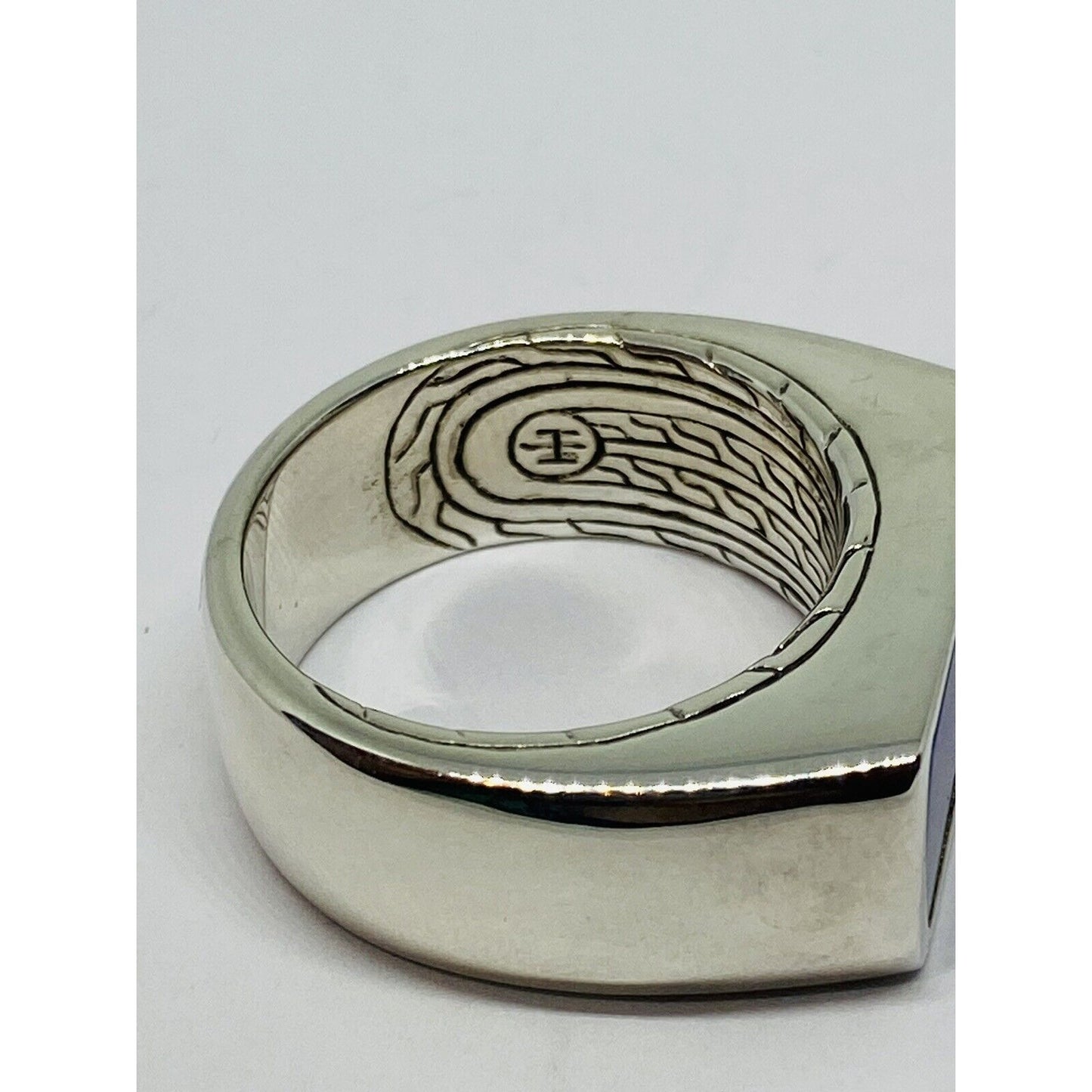JOHN HARDY Classic Silver LAPIS LASULI Signet Ring Size 9