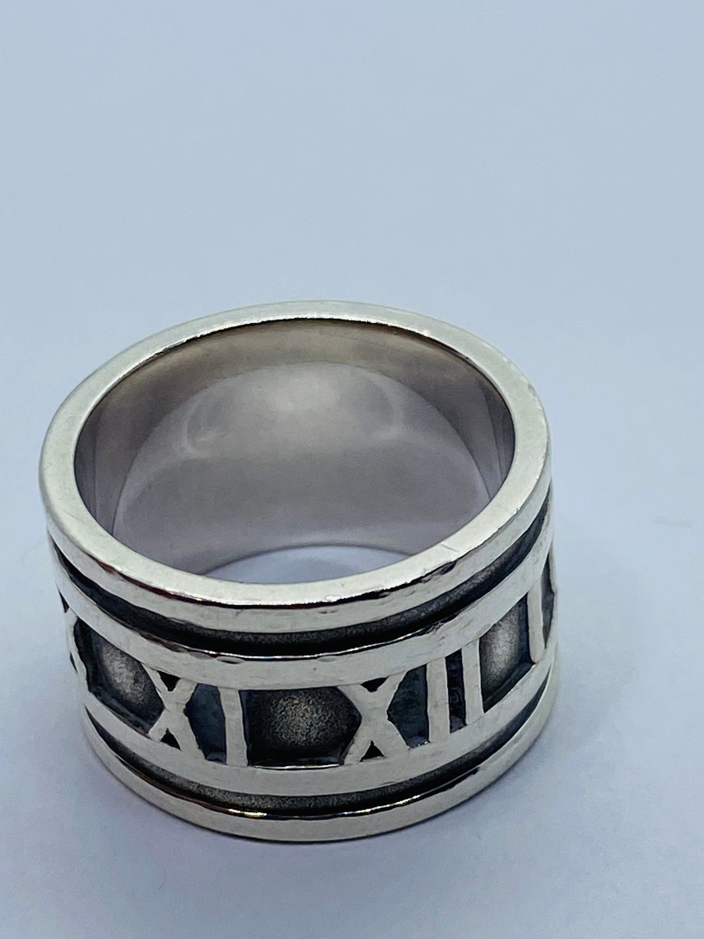TIFFANY & CO UNISEX WIDE ATLAS BAND RING Size 5
