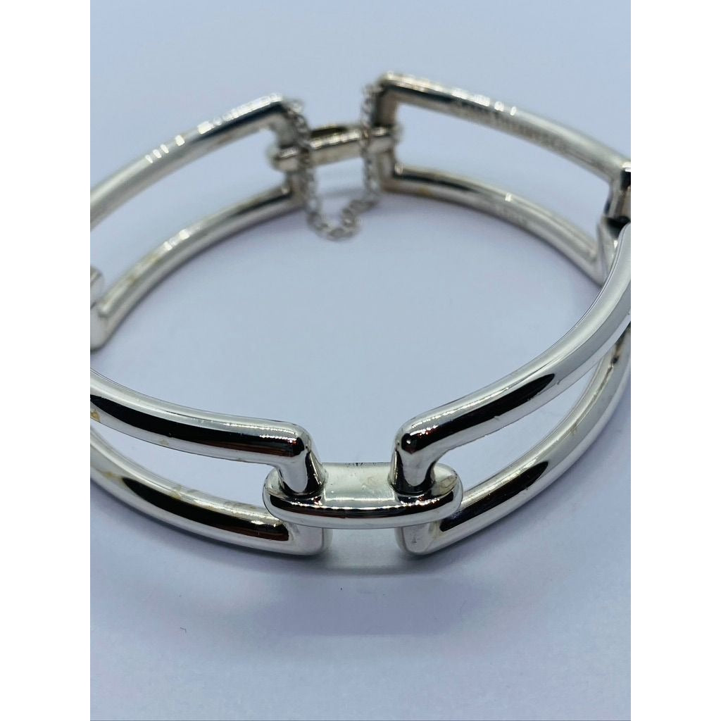 Tiffany & Co Silver Rectangle Link Bracelet Bangle 2002 Italy
