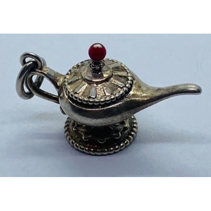 Tiffany & Co Silver Paloma Picasso Red Top Magic Lamp Genie Charm Pendant Rare