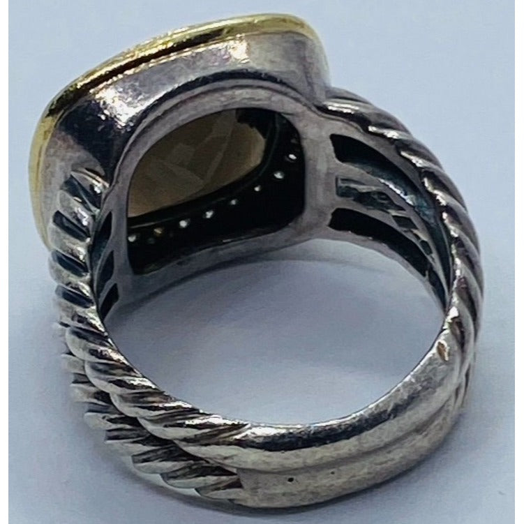 David Yurman Smokey Topaz Sterling 925 18K 750 Albion