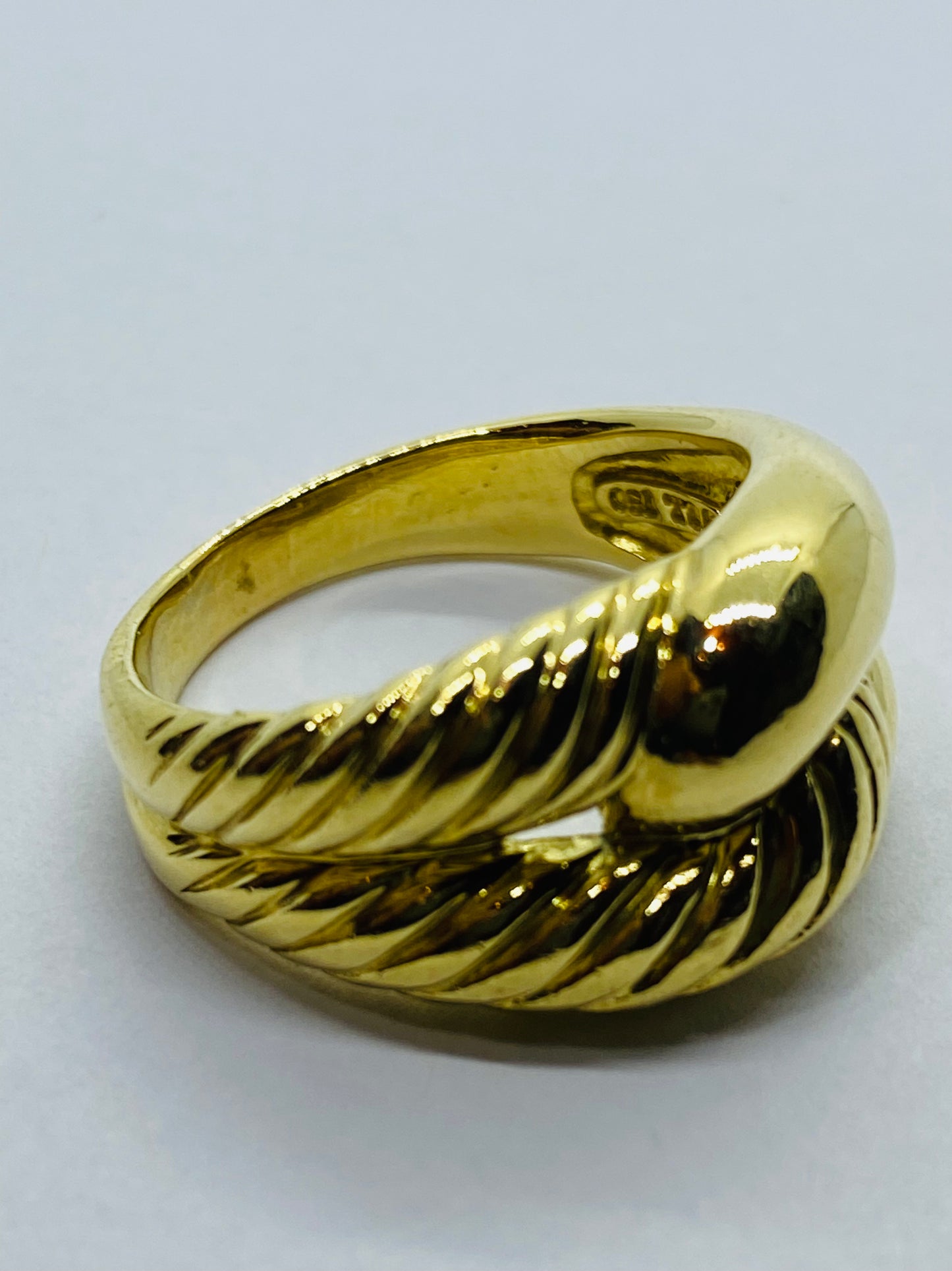 Rare David Yurman Labyrinth Solid 18K Yellow Gold Ring Size 8.75 SOLID 18k 750