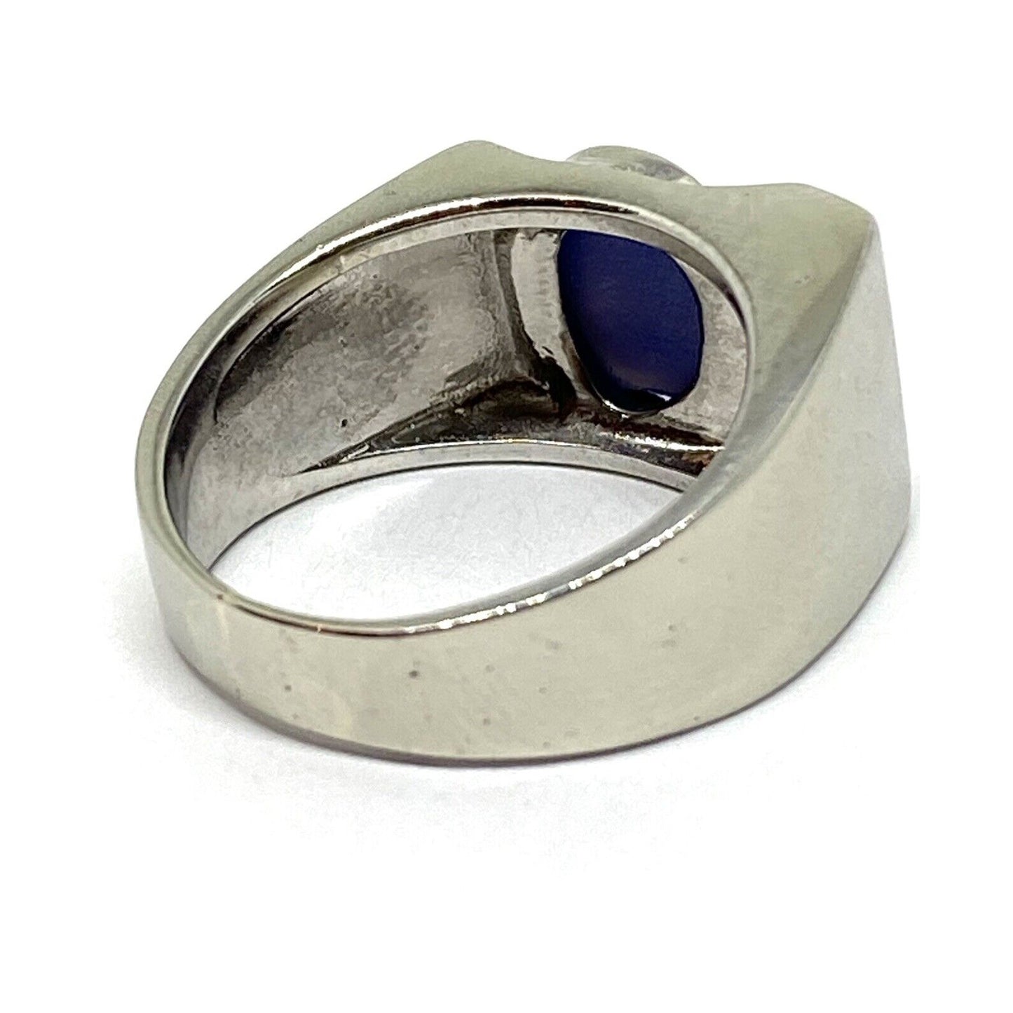 Estate Diamond Star Sapphire 14K Gold Fancy Ring 7.0 Grams