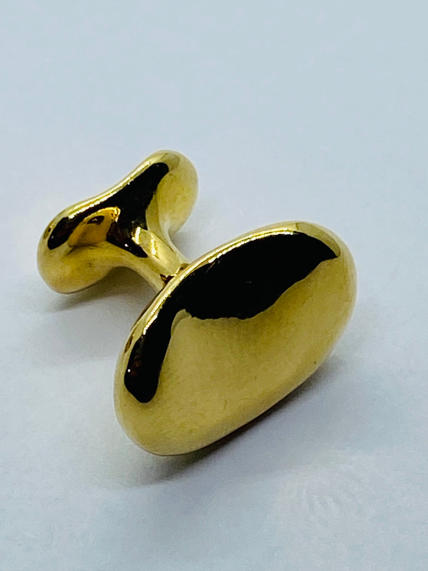 TIFFANY & CO SOLID 18KT 750 YELLOW GOLD ELSA PERETTI BEAN SHAPED CUFFLINKS CUFF