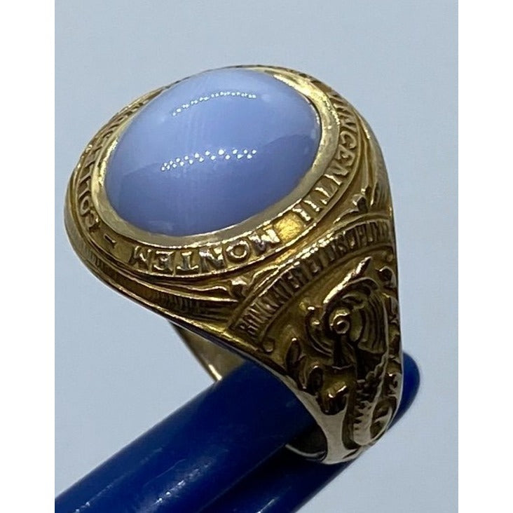 1934 Vintage Tiffany & Co 14K Sancti Vicentii Star Sapphire Class Ring