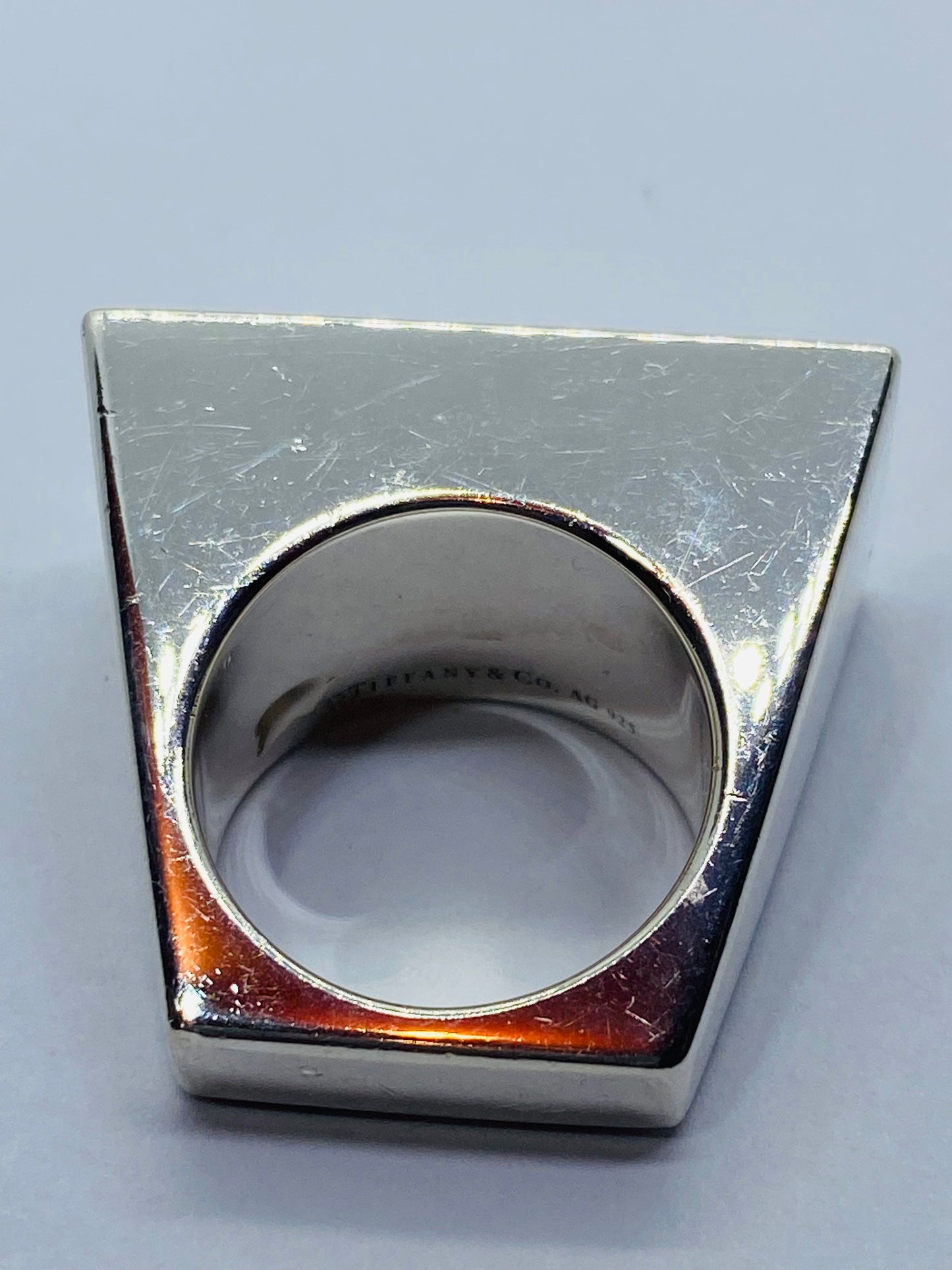 Tiffany & Co Gorgeous OUT OF RETIREMENT BLOCK Sterling Silver 18 Gram Ring 5.5