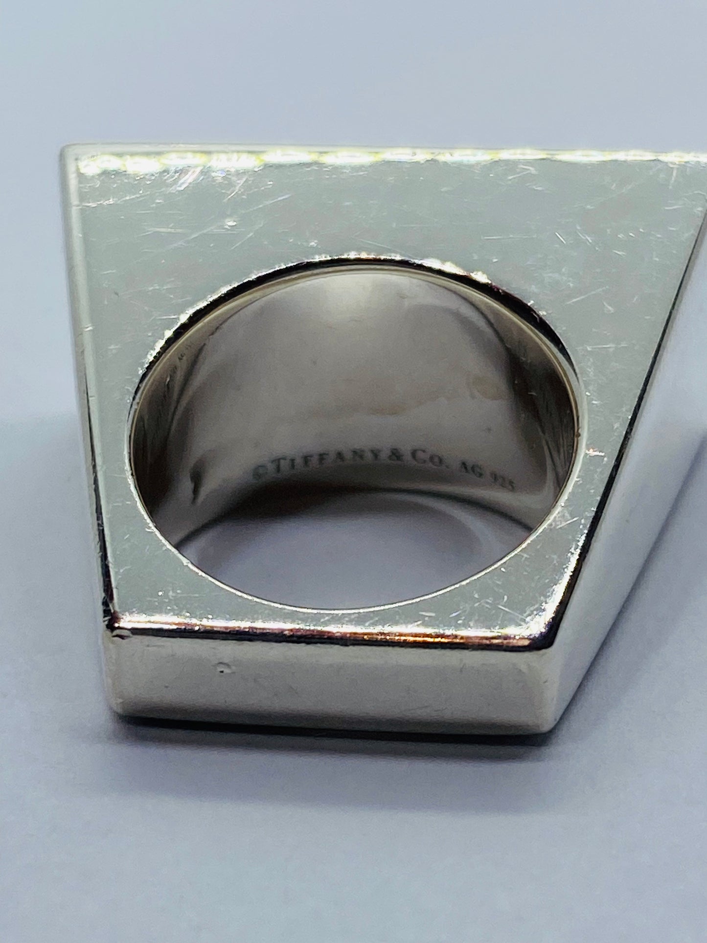 Tiffany & Co Gorgeous OUT OF RETIREMENT BLOCK Sterling Silver 18 Gram Ring 5.5