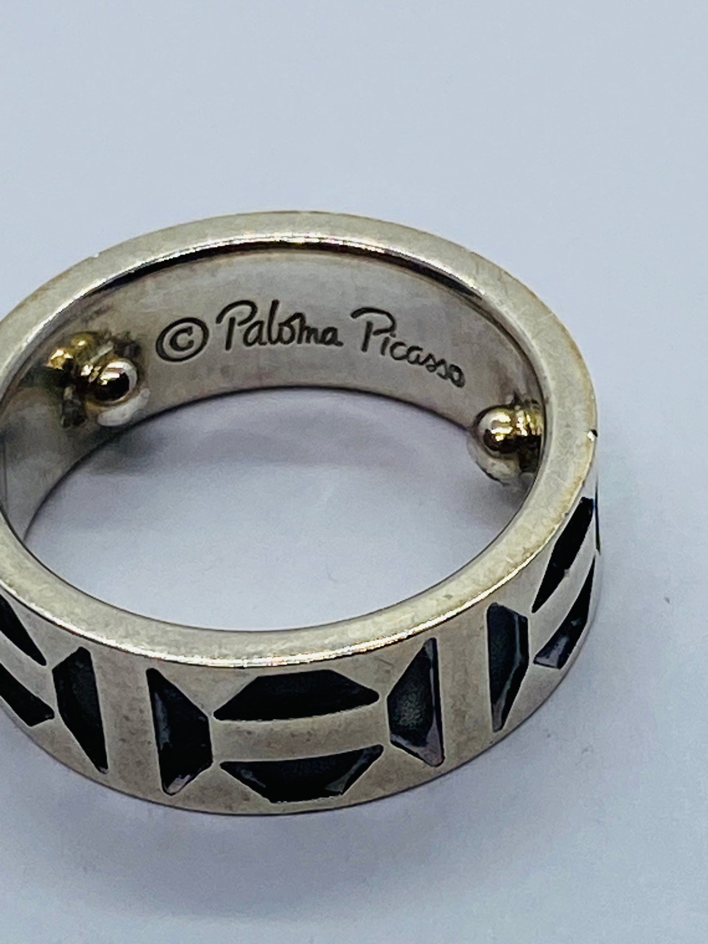 Tiffany & Co Sterling Silver Paloma Picasso Zellige Band Ring Size 4 READ!!!!!