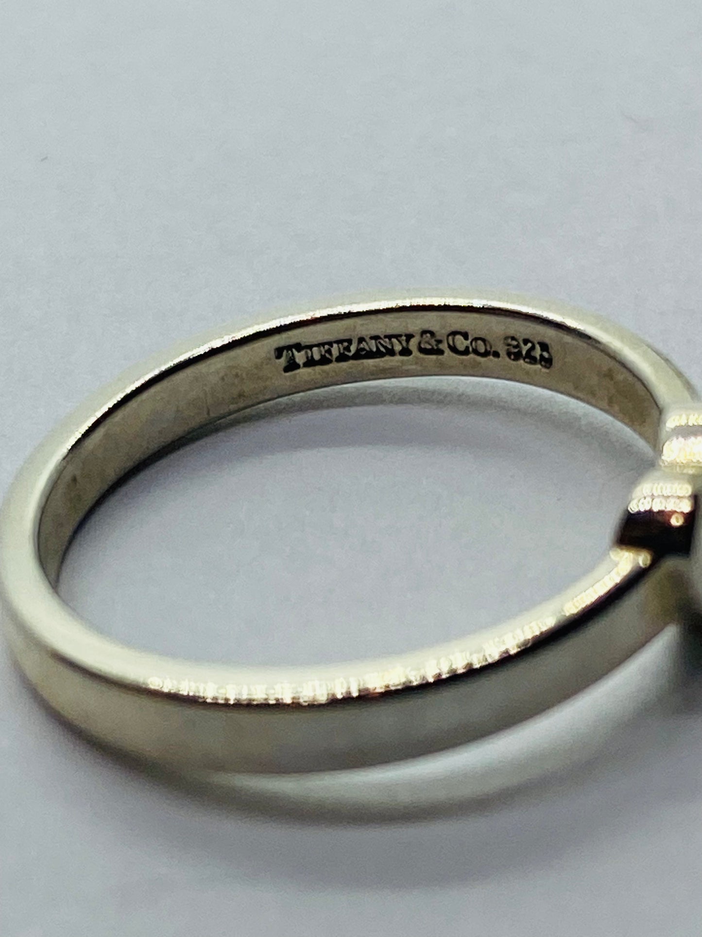 Tiffany & Co Silver Picasso Pink Sapphire Heart Ring Size 4.5 With Box