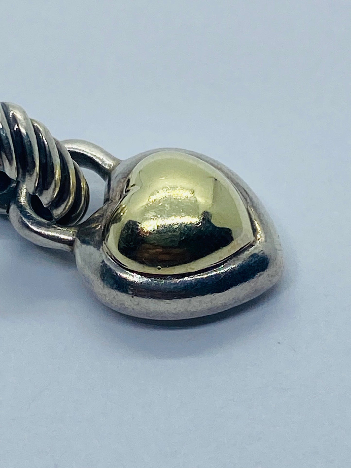 DAVID YURMAN 14K Gold & Sterling Silver Puffed Heart Pendant Enhancer
