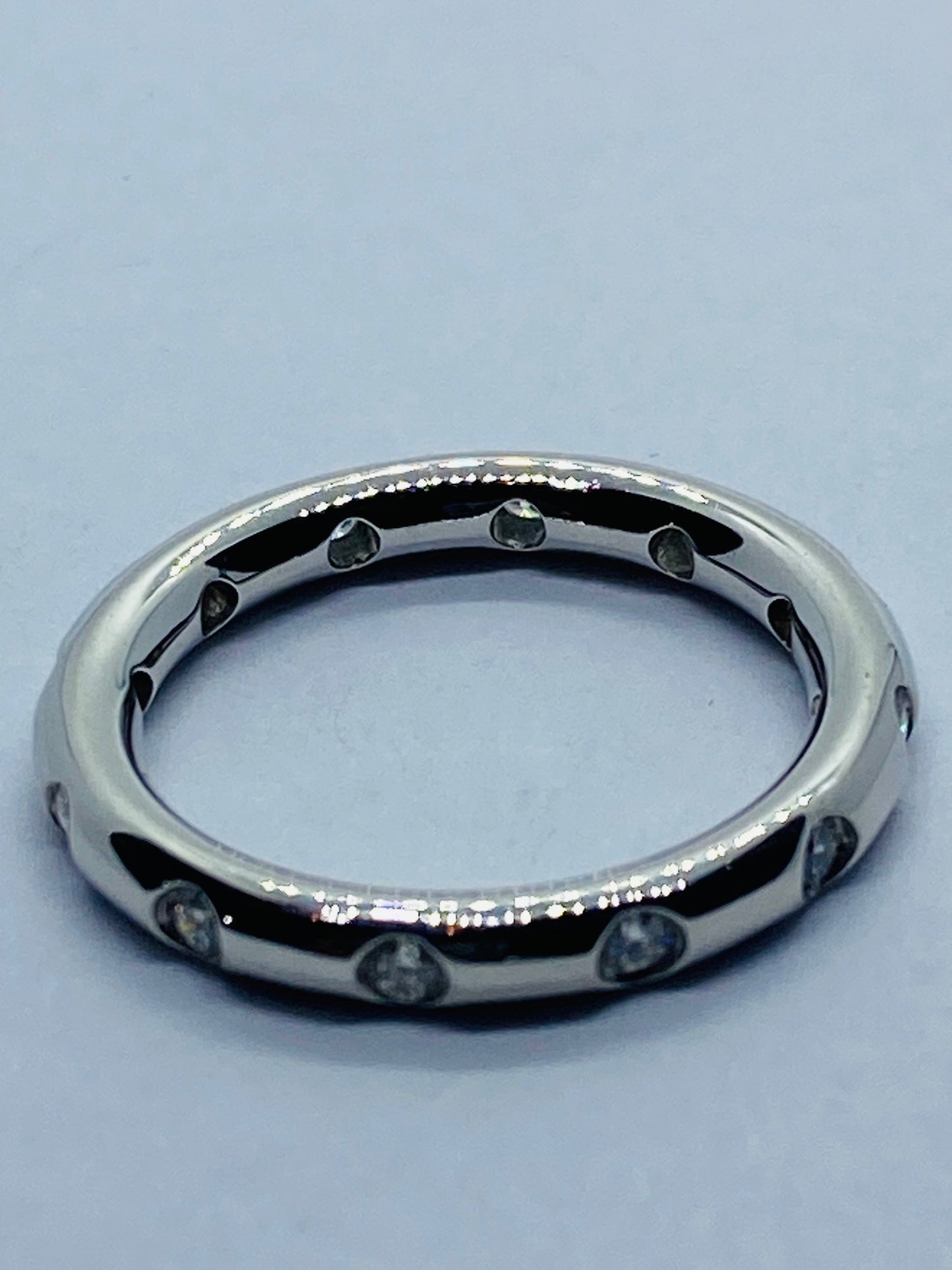 Tiffany & Co. Etoile Platinum Diamond Wedding Band Eternity, .36 TCW Box! Size 5