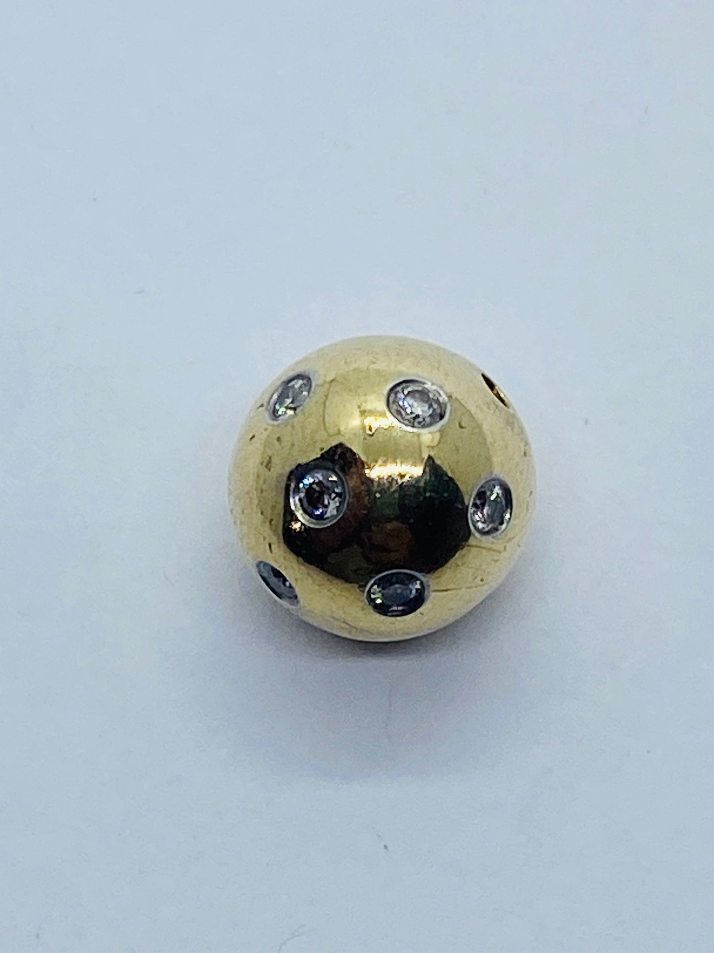Tiffany & Co. Etoile Ball Diamond Pendant 18K Yellow Gold Platinum 950 Read!