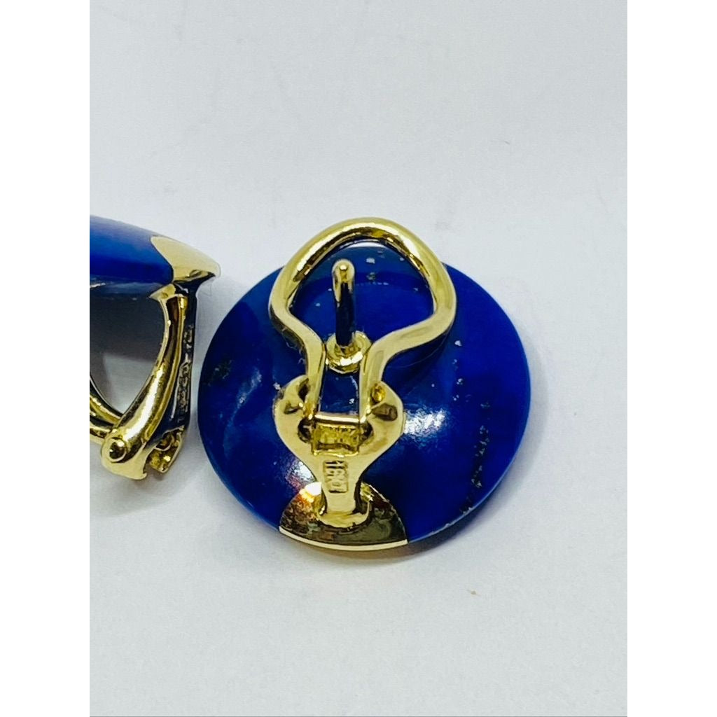 TIFFANY & CO ANGELA CUMMINGS 18 KT LENTILS EARRINGS WITH LAPIS LAZULI RARE
