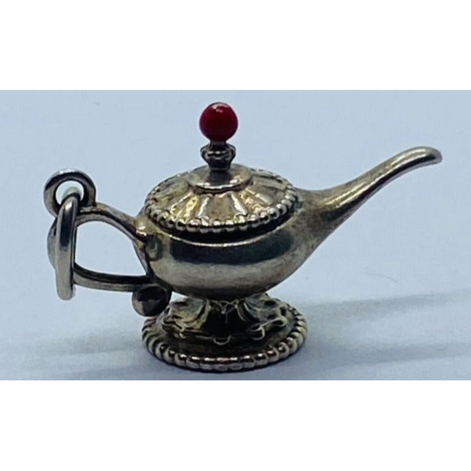 Tiffany & Co Silver Paloma Picasso Red Top Magic Lamp Genie Charm Pendant Rare