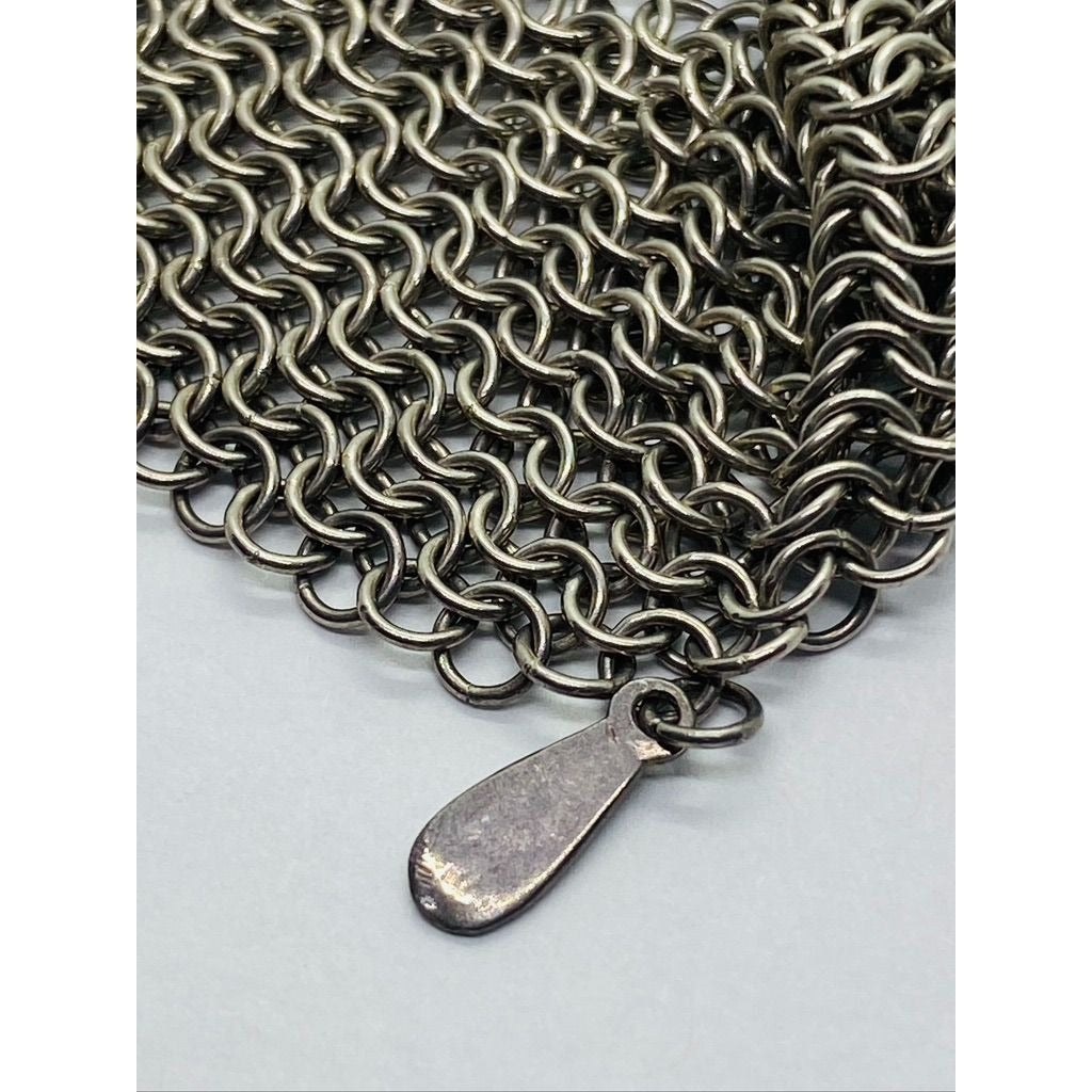 Tiffany & Co Peretti 925 Sterling Silver Extra Long XL Mesh Scarf Necklace 49”