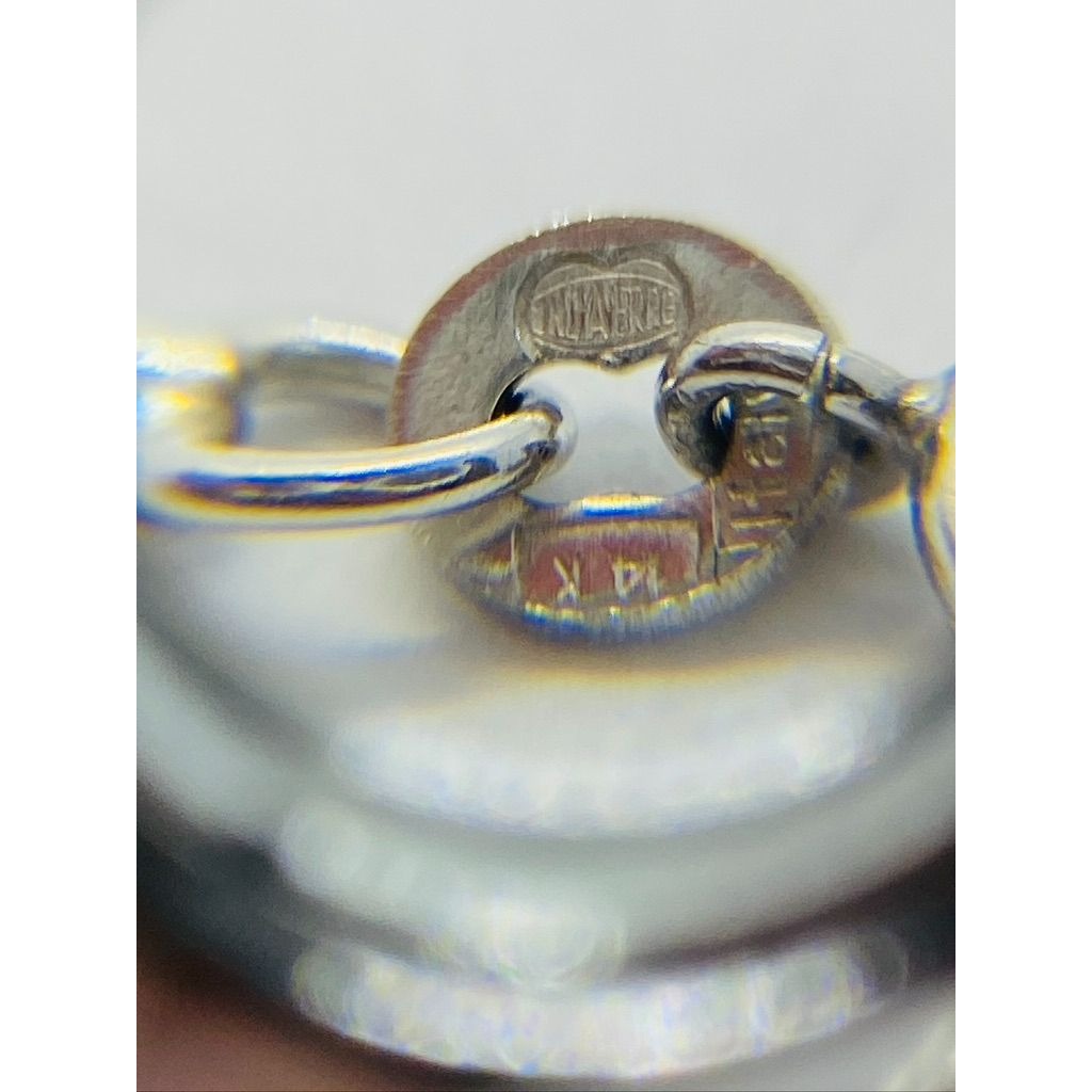 Uno Aere Unoaerre White Gold 14K Chain 1.5mm Wide Serpentine 15"
