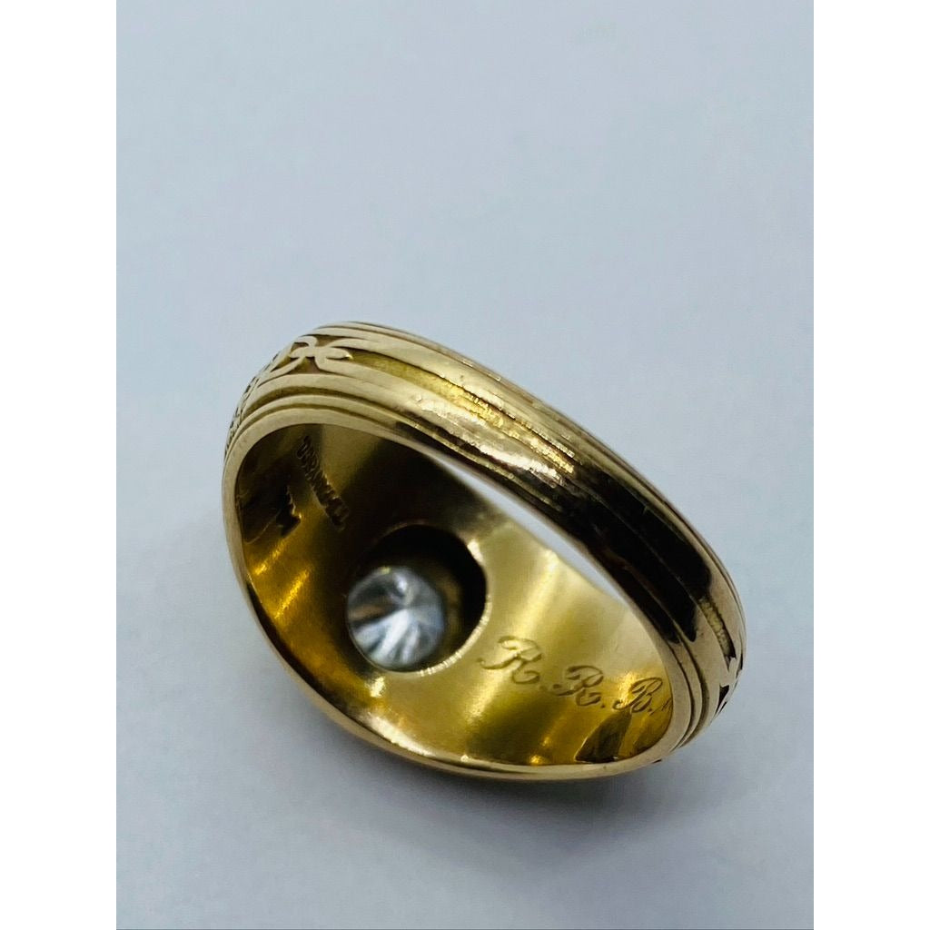 Tiffany & Co 14K Platinum .61CT 1912 Naval Academy Class Ring RARE