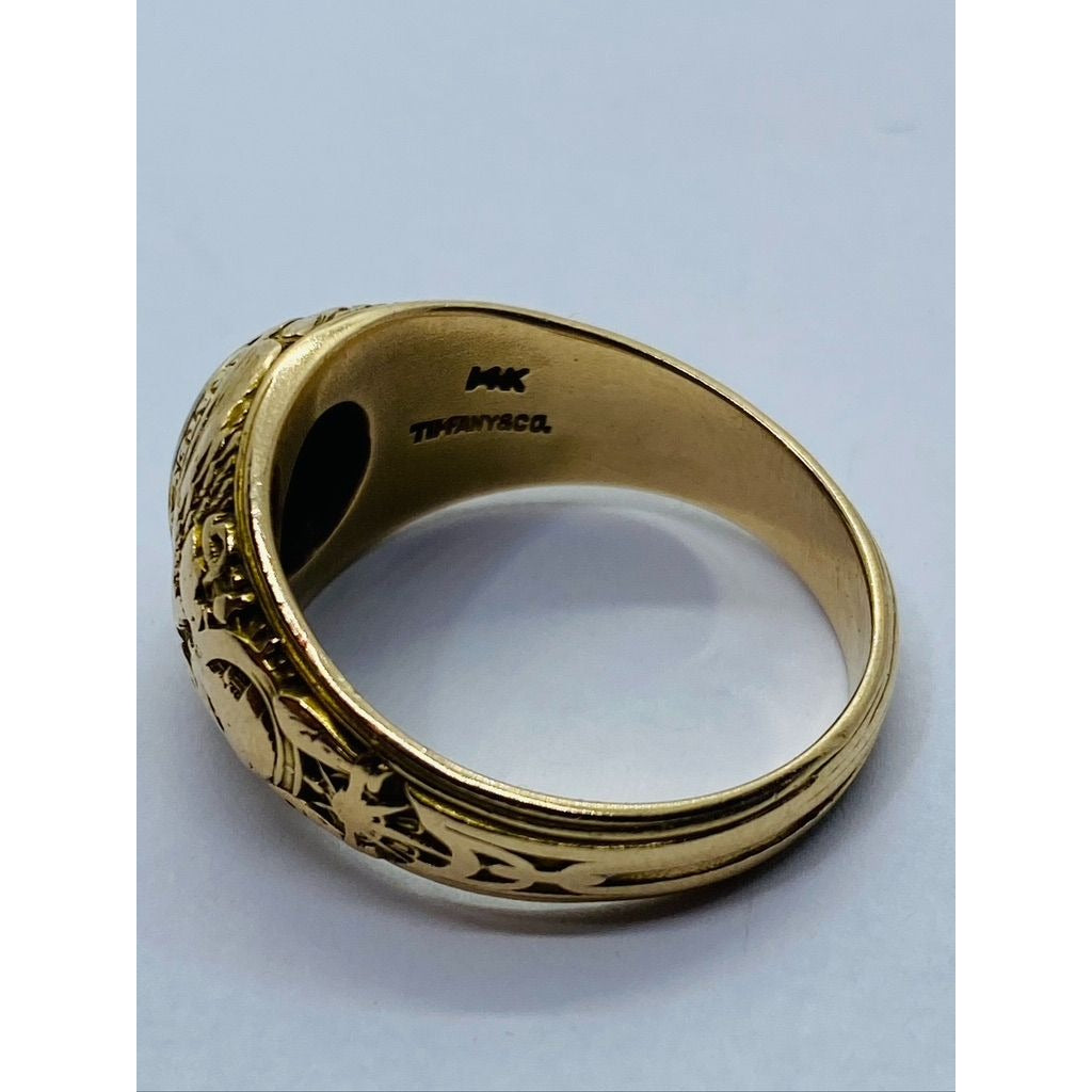 Tiffany & Co 14K Platinum .61CT 1912 Naval Academy Class Ring RARE