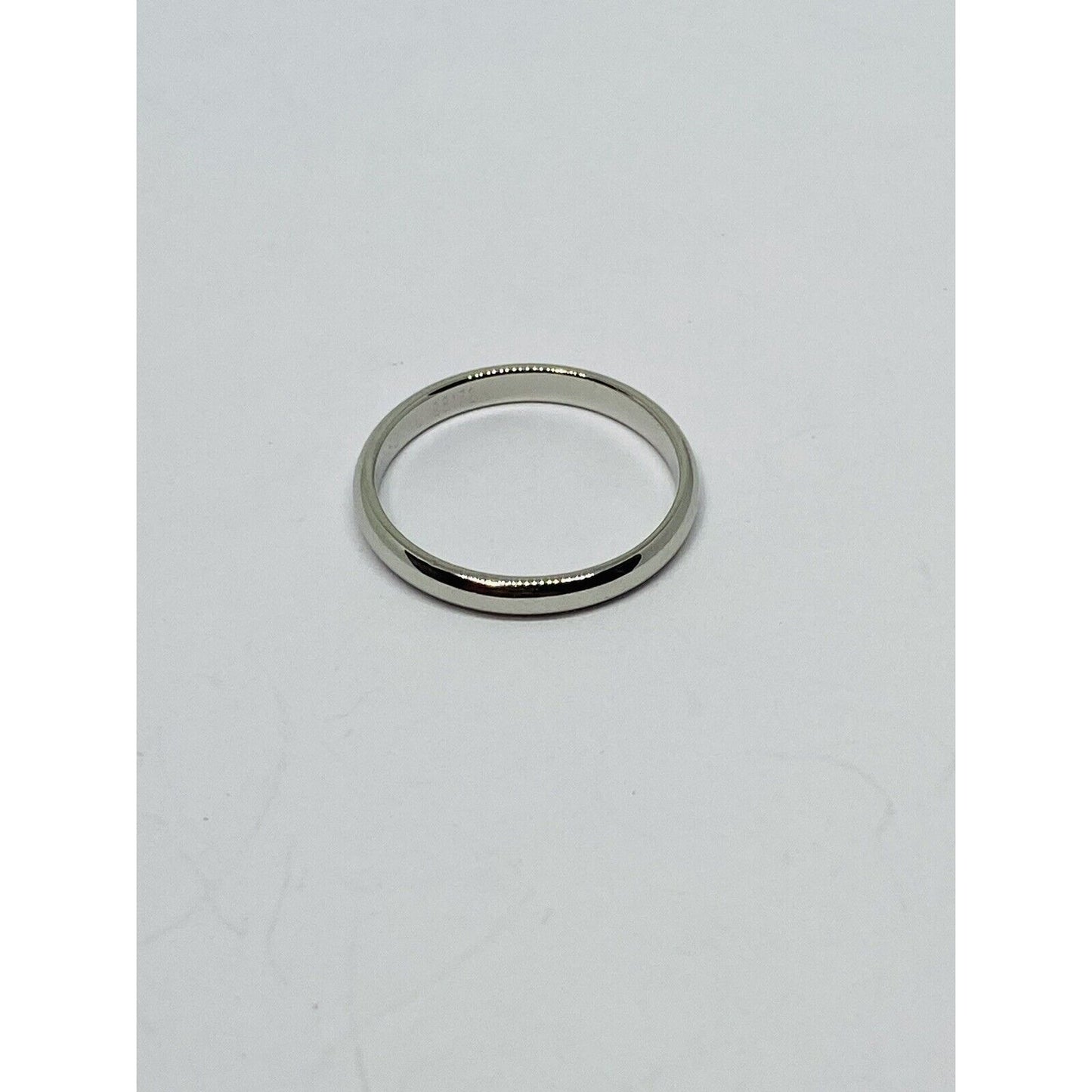 Cartier 1895 Platinum Wedding Band Ring - Size 50 US 5.25 - 2.5mm Wide