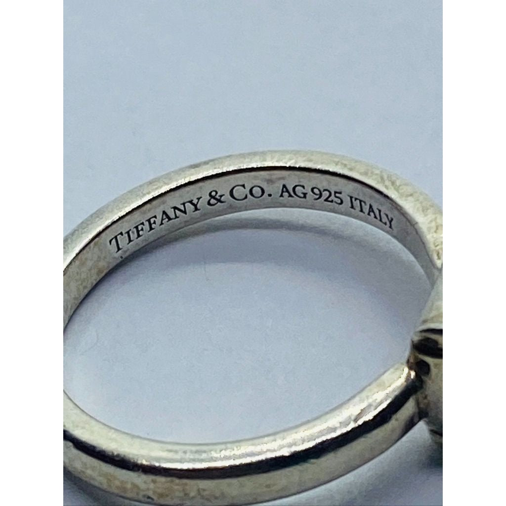 Tiffany & Co. Paloma Picasso 7mm hammered sugar stacks ring silver 4.75-5
