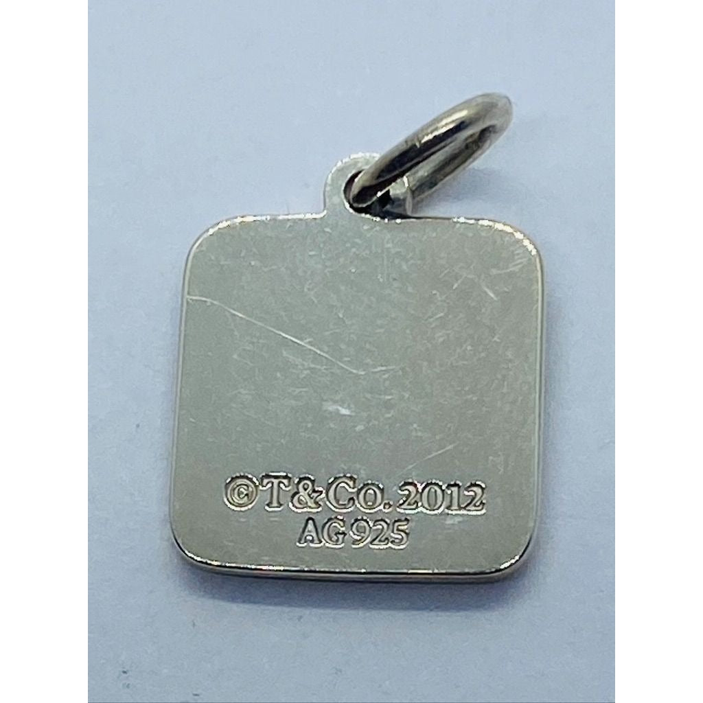 TIFFANY & CO SILVER LEXICON SHOPPING BAG PENDANT CHARM
