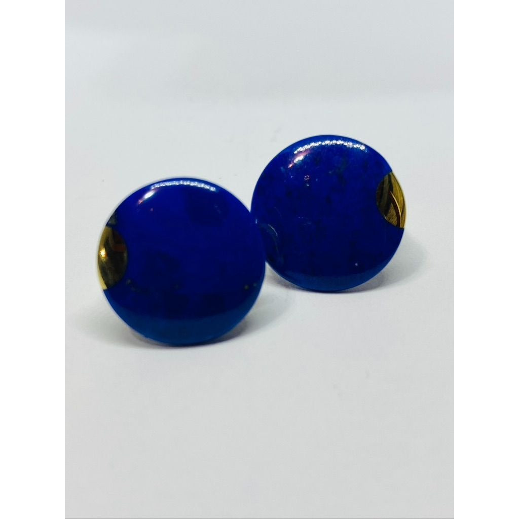 TIFFANY & CO ANGELA CUMMINGS 18 KT LENTILS EARRINGS WITH LAPIS LAZULI RARE