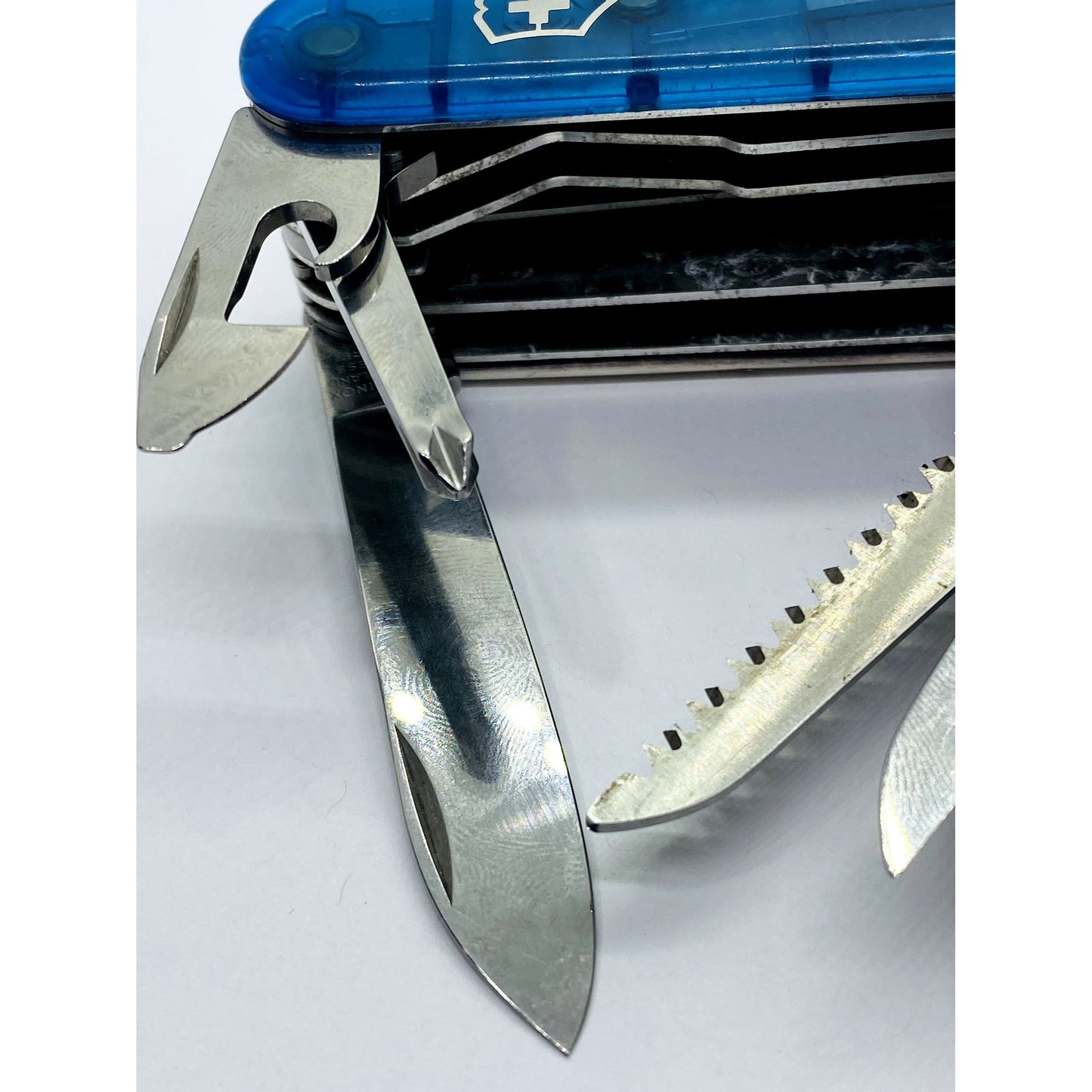 TIFFANY & CO STERLING SILVER 18K & BLUE Victorinox Swiss Army Swiss Champ Knife