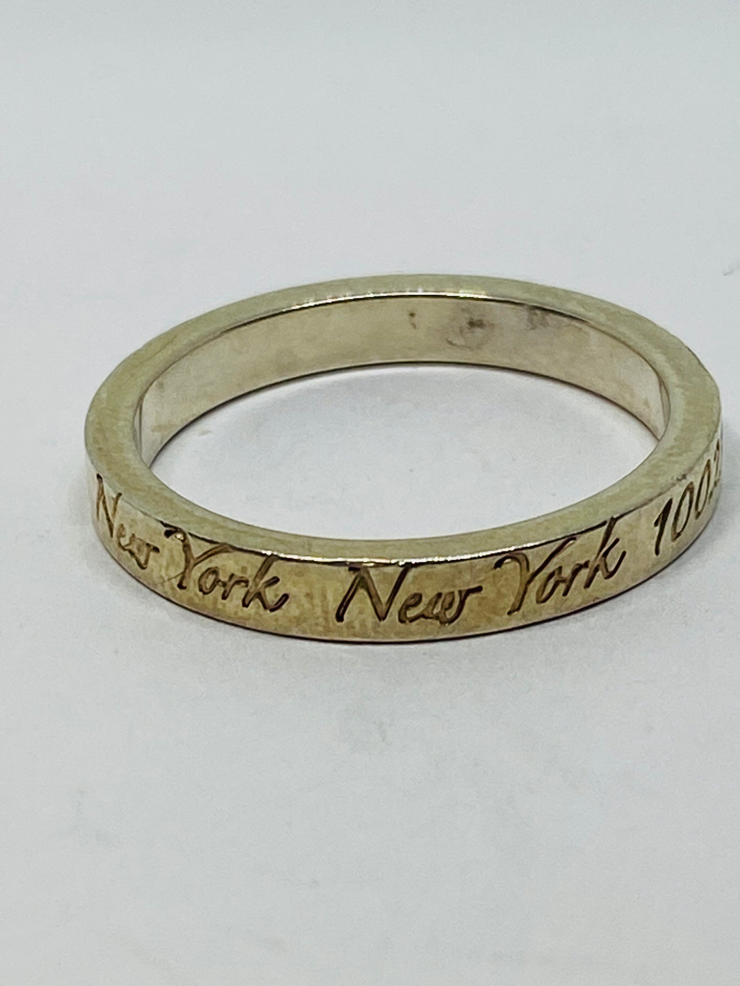 Tiffany & Co Sterling Silver Notes Narrow Band Ring Size 6.5