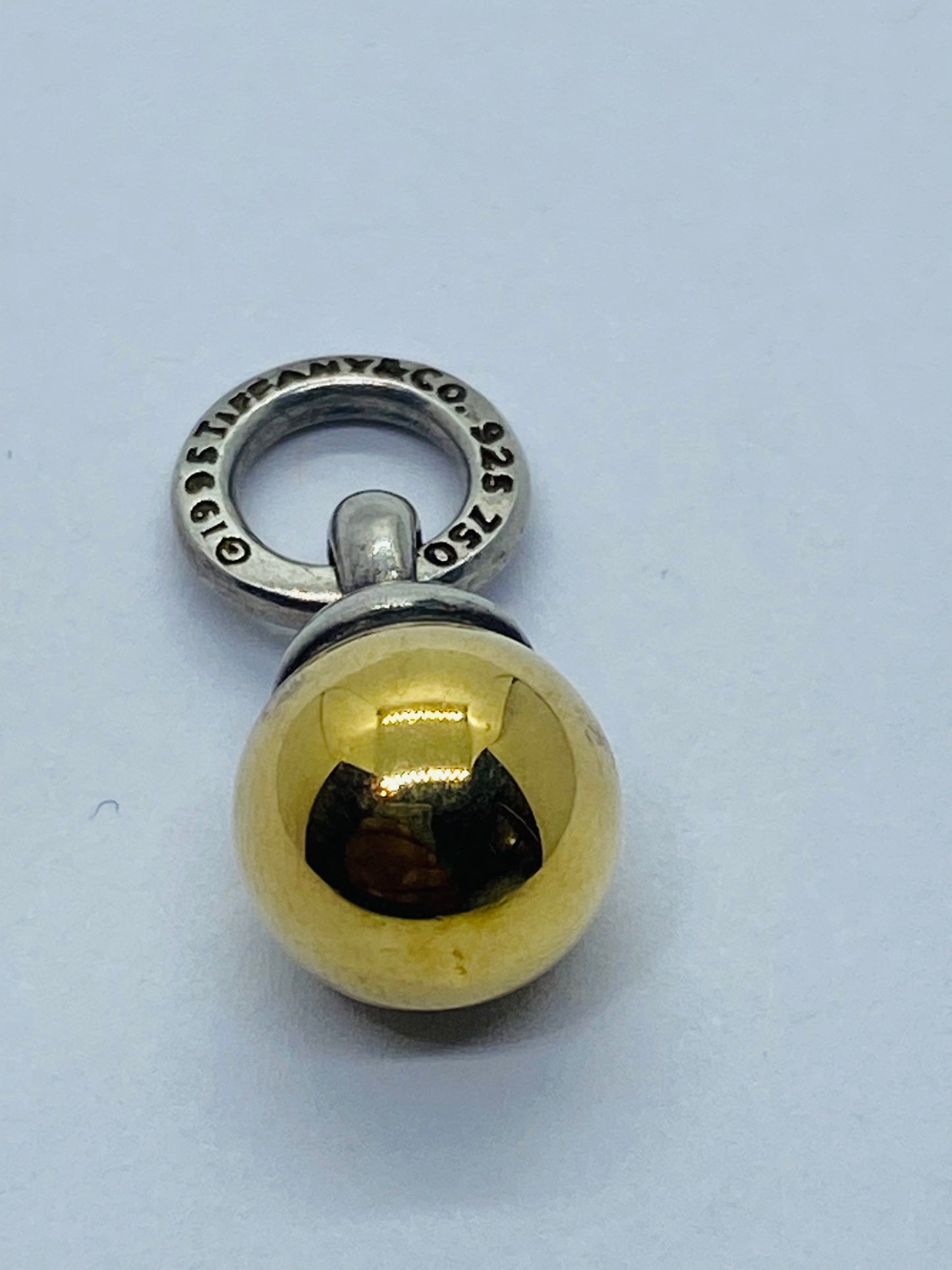 Tiffany & Co Fascination Ball Charm or Pendant in Yellow Gold Sterling Silver